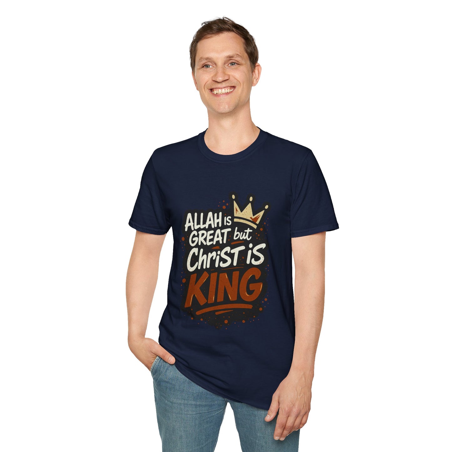 Christ is King Unisex Softstyle Tshirt (Great 2 Logo)