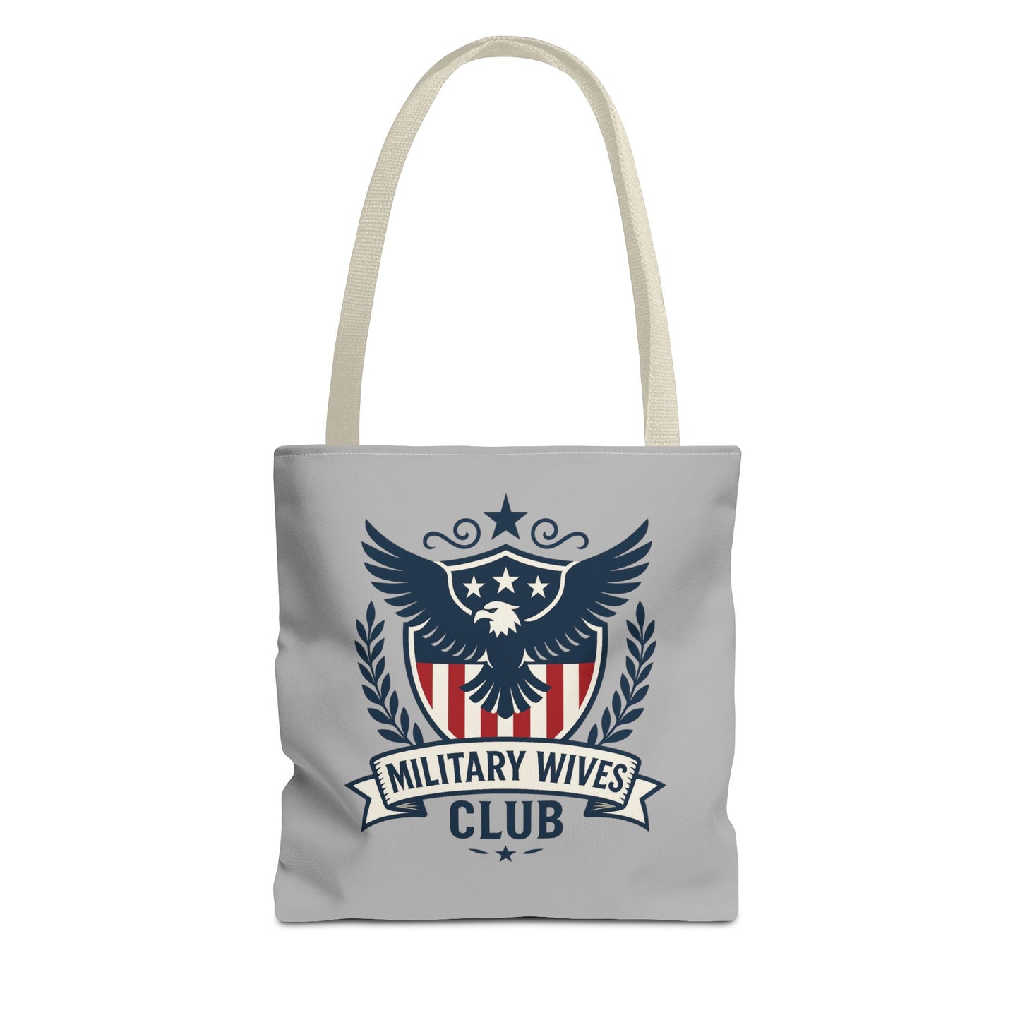 Military Wives Club Tote Bag (Gray with Choice of Handles)