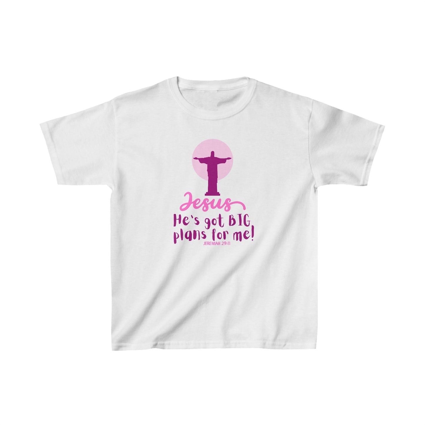 Jesus Has Big Plans Girls Tshirt (Pink Logo) - Sweet Baby Jeez Teez