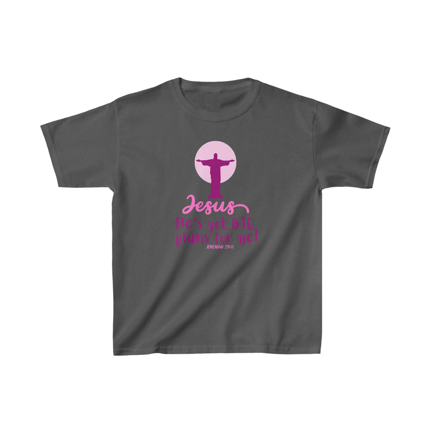 Jesus Has Big Plans Girls Tshirt (Pink Logo) - Sweet Baby Jeez Teez