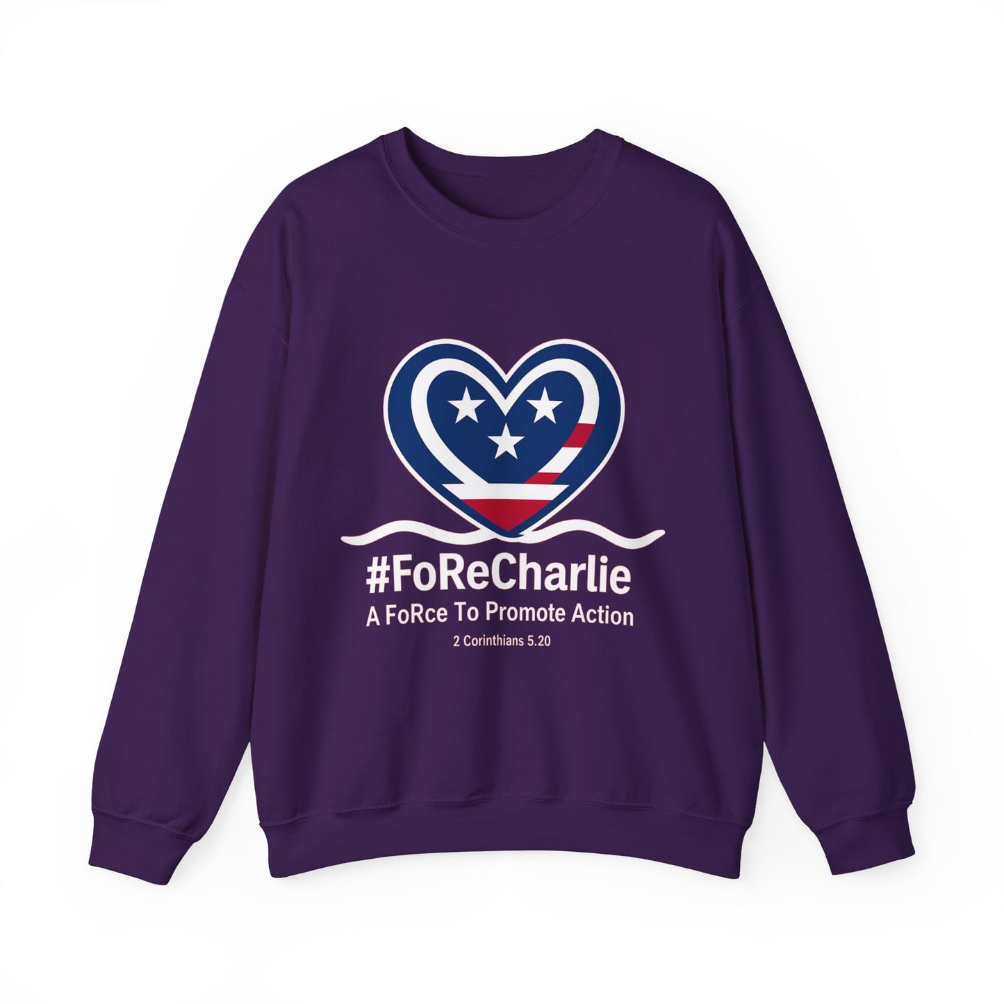 "FoRe Charlie" Ambassador Pageant Memorial Sweatshirt for Charlie (White Heart Logo)
