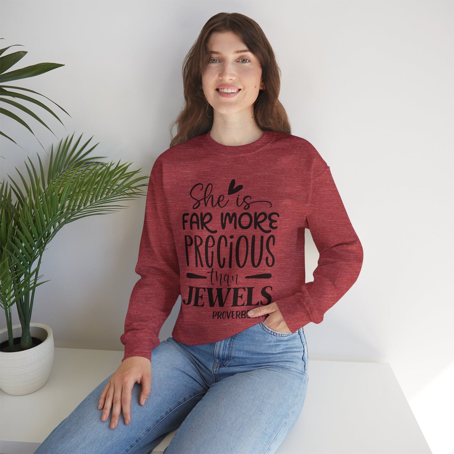 Far More Precious Women's Relaxed Sweatshirt - Sweet Baby Jeez Teez
