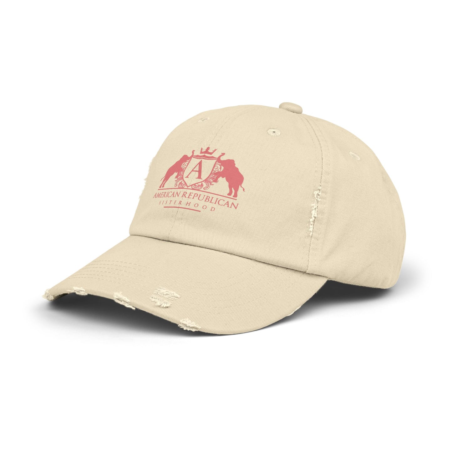ARS Coral Logo Distressed Cap (ARS) - Sweet Baby Jeez Teez
