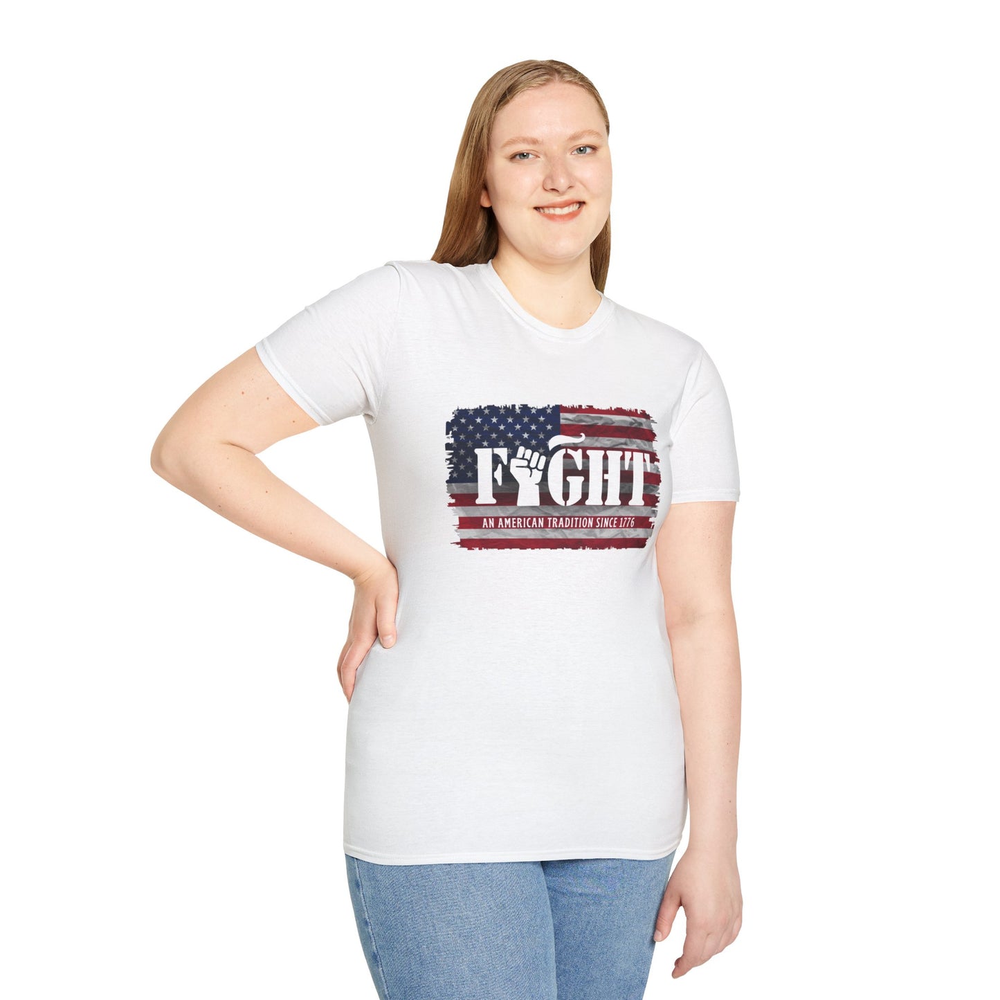 Fight Flag Women's Relaxed/Plus Tshirt - Sweet Baby Jeez Teez