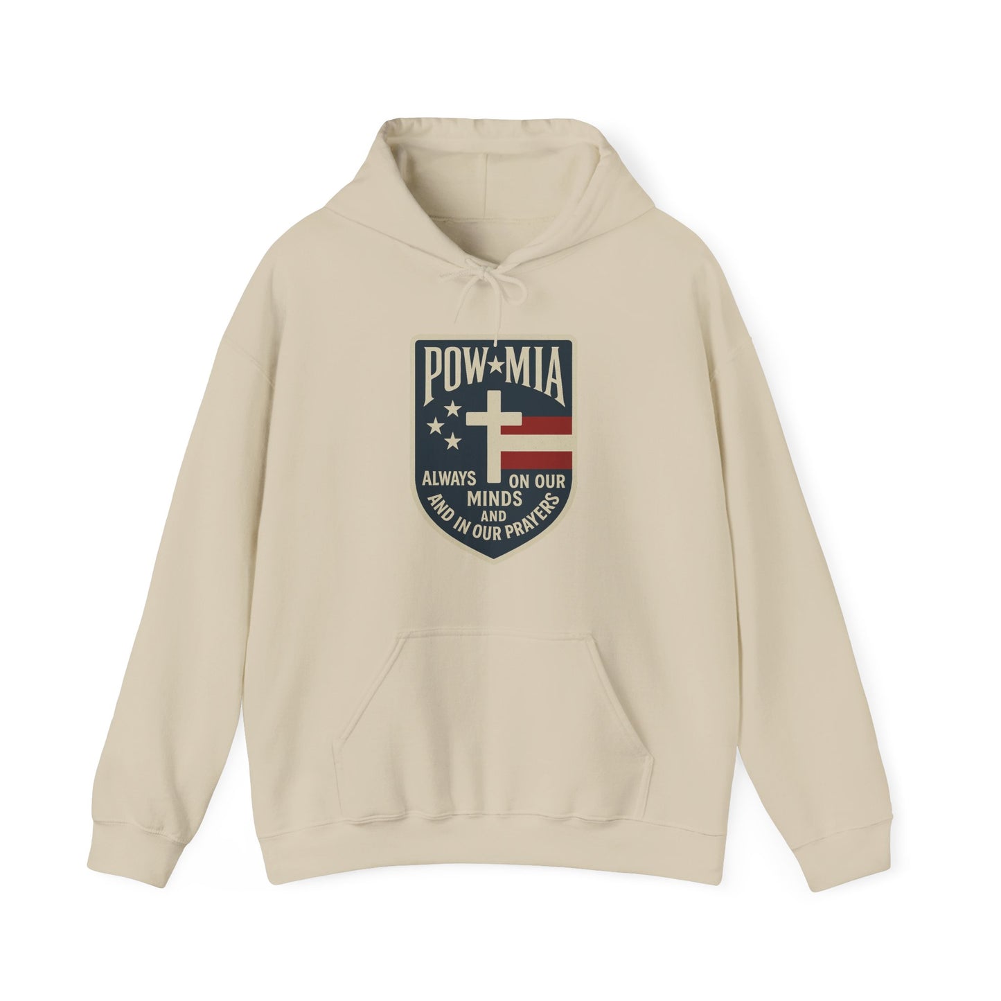 "POW MIA Thoughts & Prayers" Veteran's Tribute Military Hoodie Sweatshirt