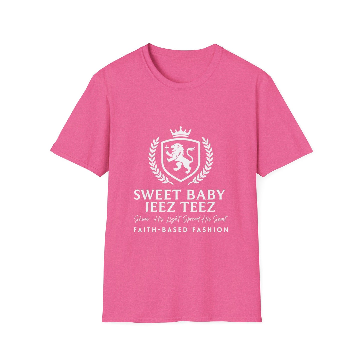 Sweet Baby Jeez Teez Faith-Based Fashion Softstyle T-Shirt (White Logo)