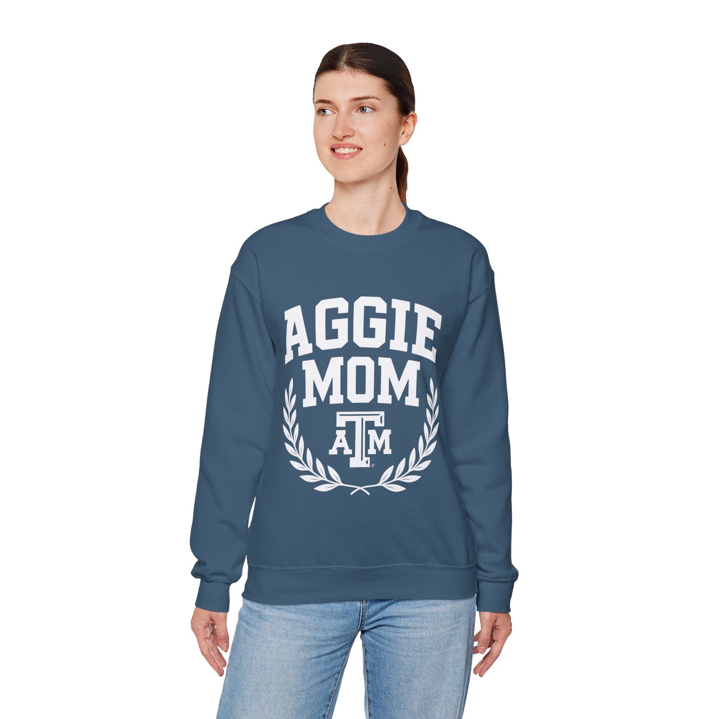 Aggie Mom Texas A&M Cozy Women's Crewneck Sweatshirt - Sweet Baby Jeez Teez