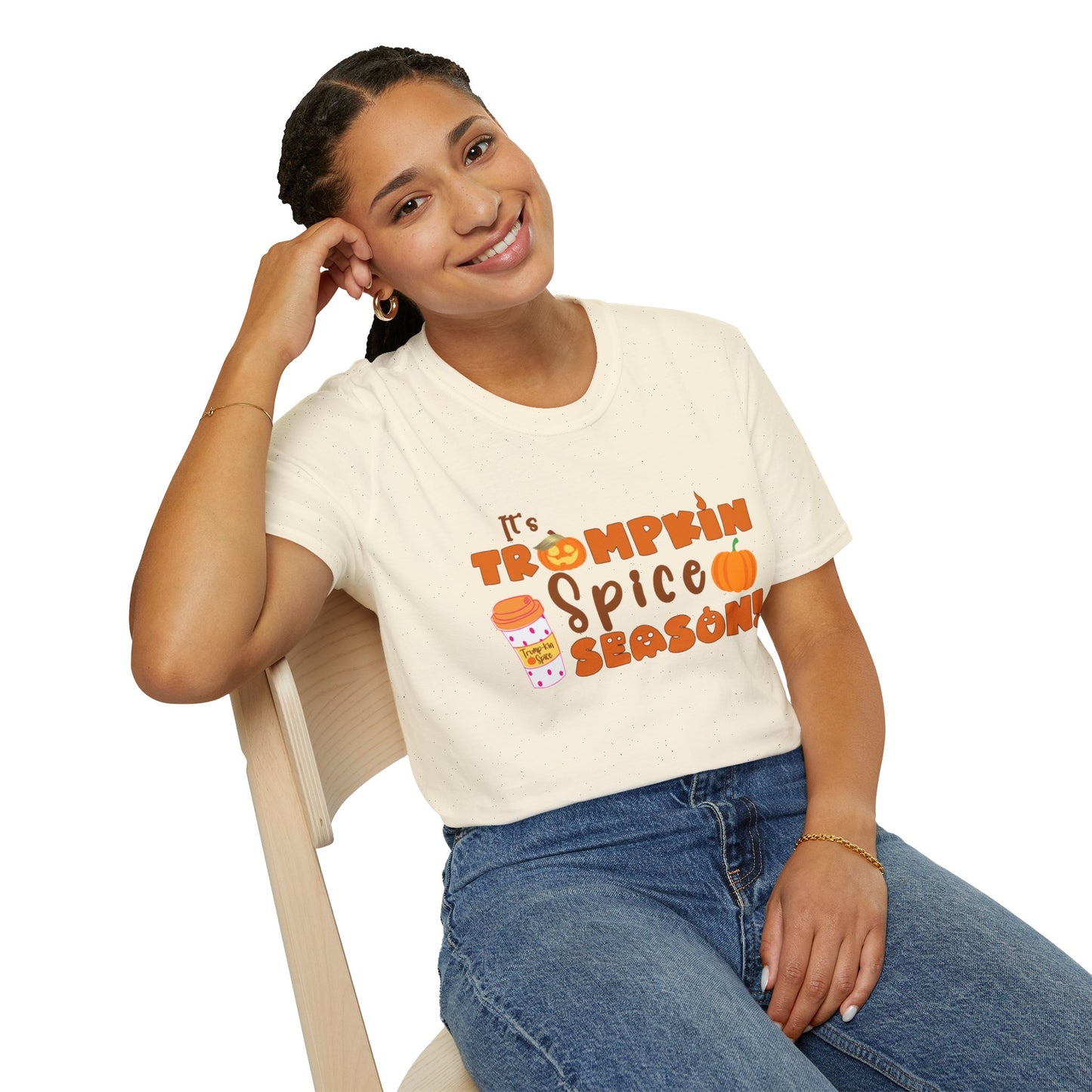 TRUMPkin Spice Ladies T-shirt (Fall Logo) - Sweet Baby Jeez Teez