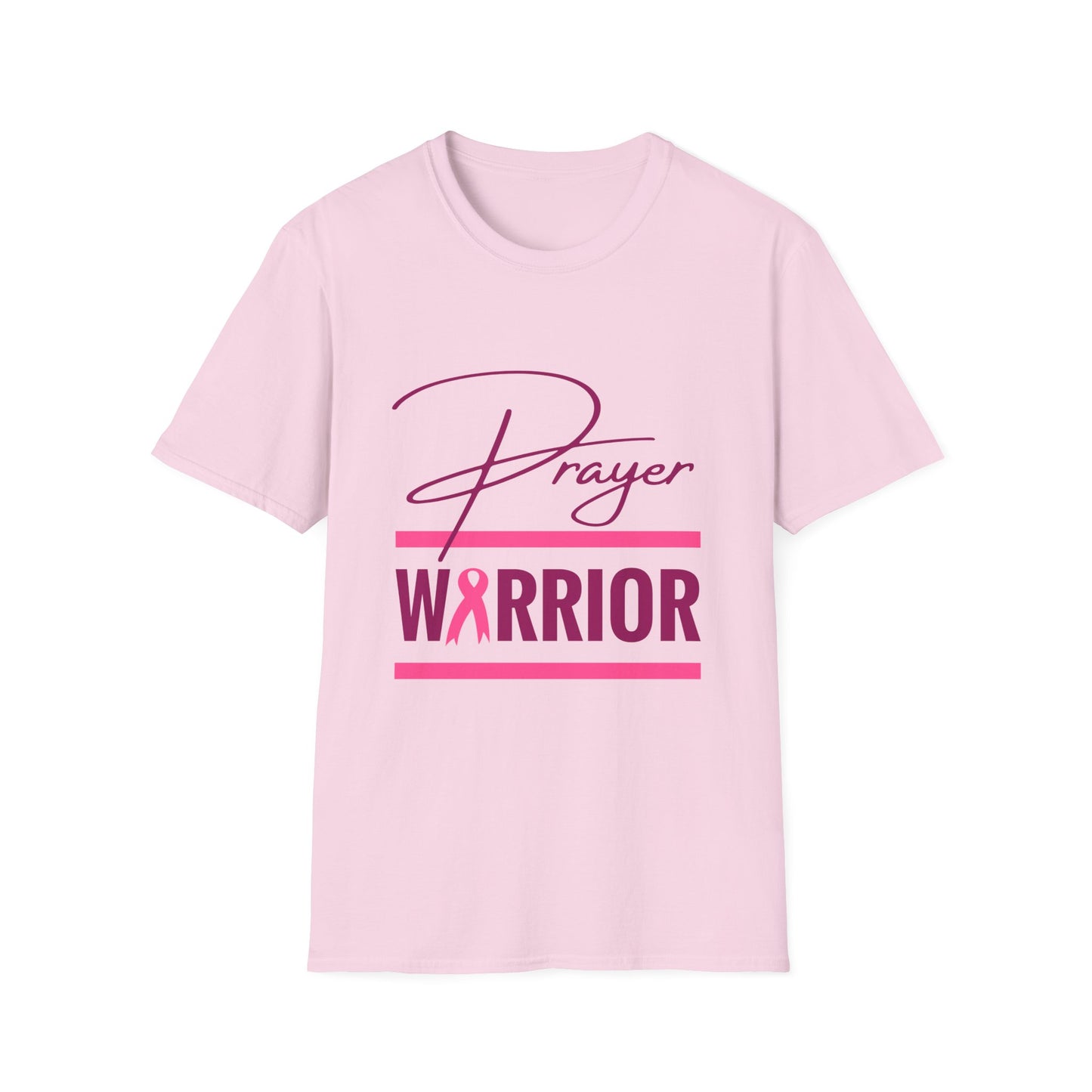 Prayer Warrior Breast Cancer Women's Relaxed/Plus Tshirt (Pink Logo) - Sweet Baby Jeez Teez