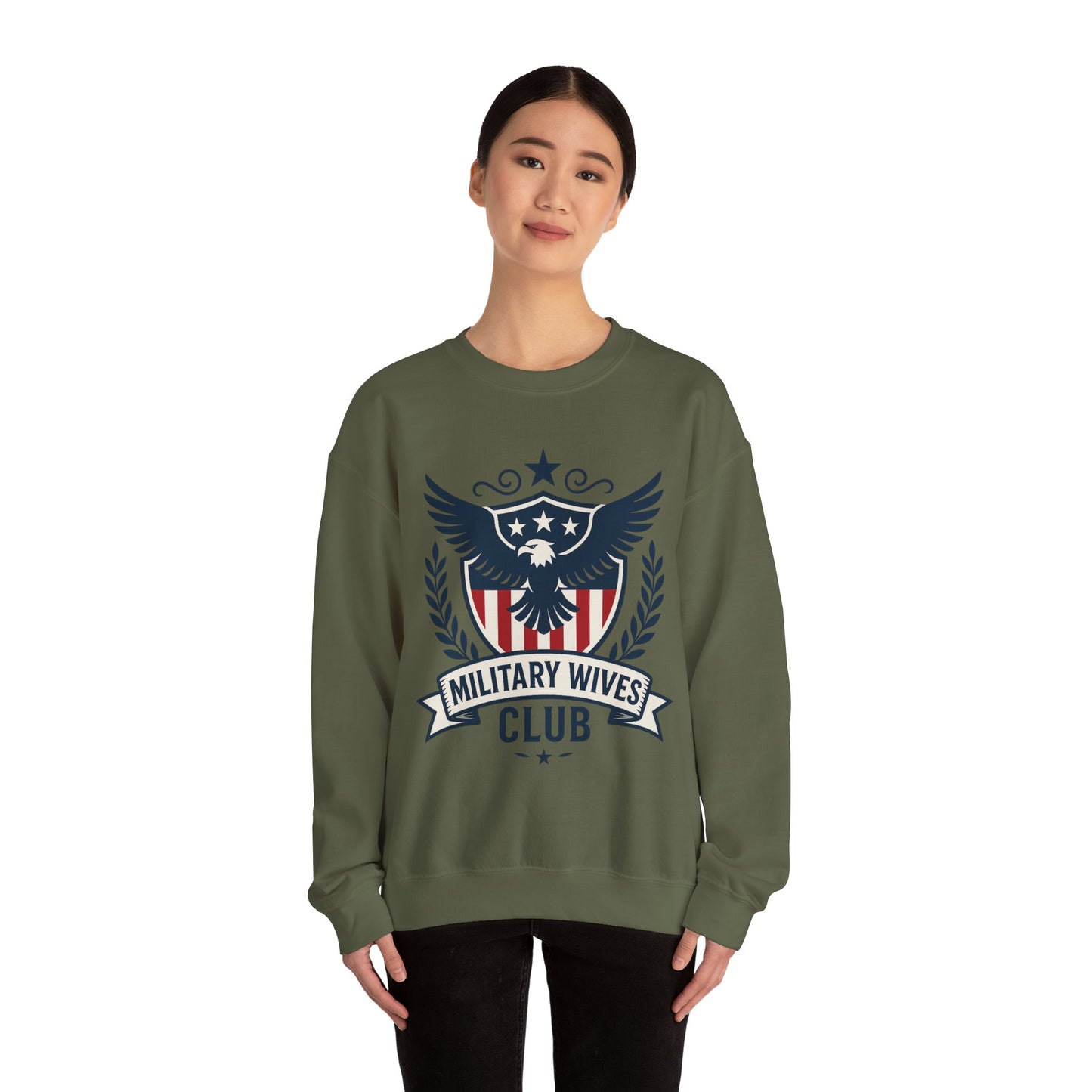 Military Moms Wives Club Relaxed Crewneck Sweatshirt