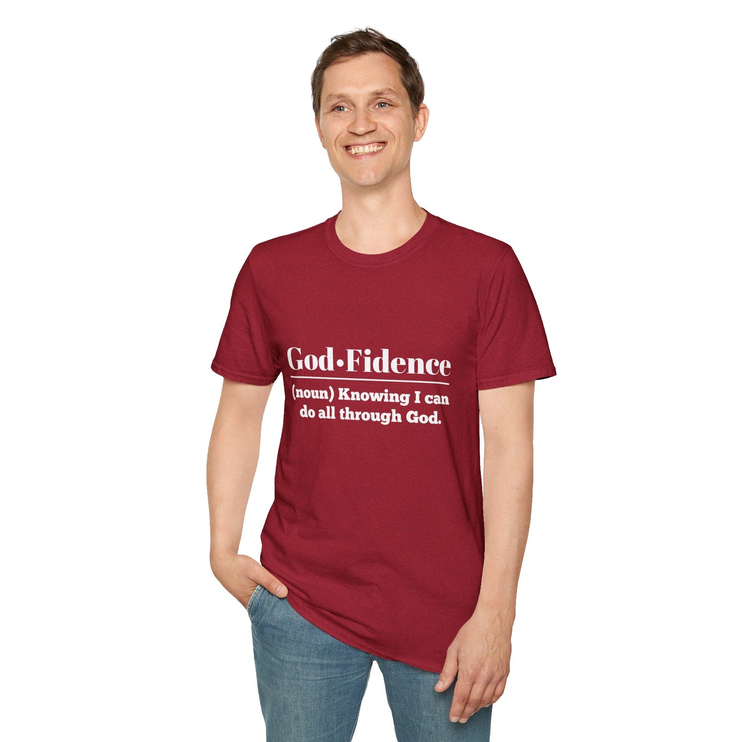 God-Fidence Men's Tshirt (White Logo) - Sweet Baby Jeez Teez
