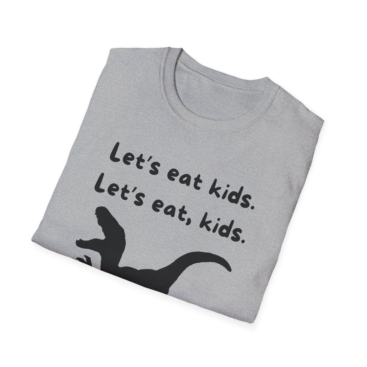 Lets Eat Kids Womens Relaxed/Plus Tshirt (Black Logo) - Sweet Baby Jeez Teez