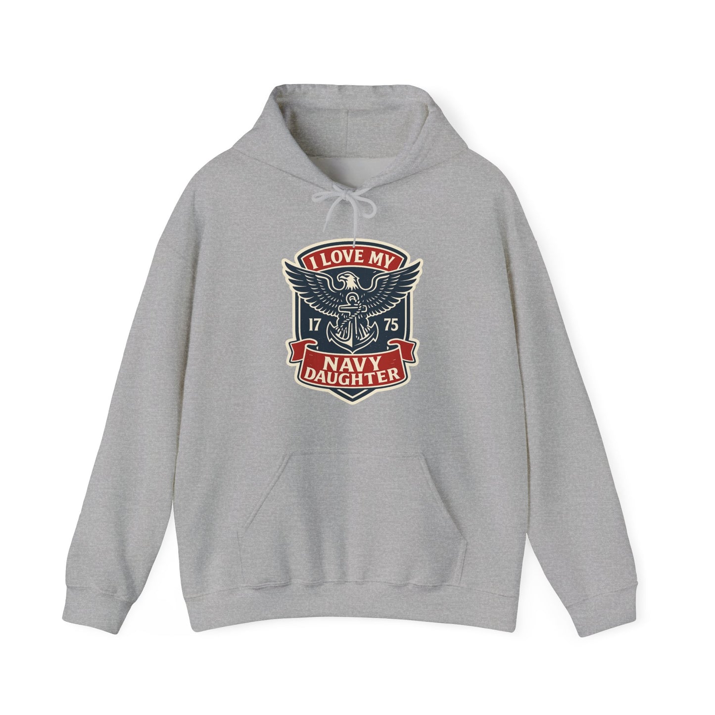 "I Love my Navy Daughter" Military Pride US Navy Patriotic Cozy Hoodie (13 Colors)
