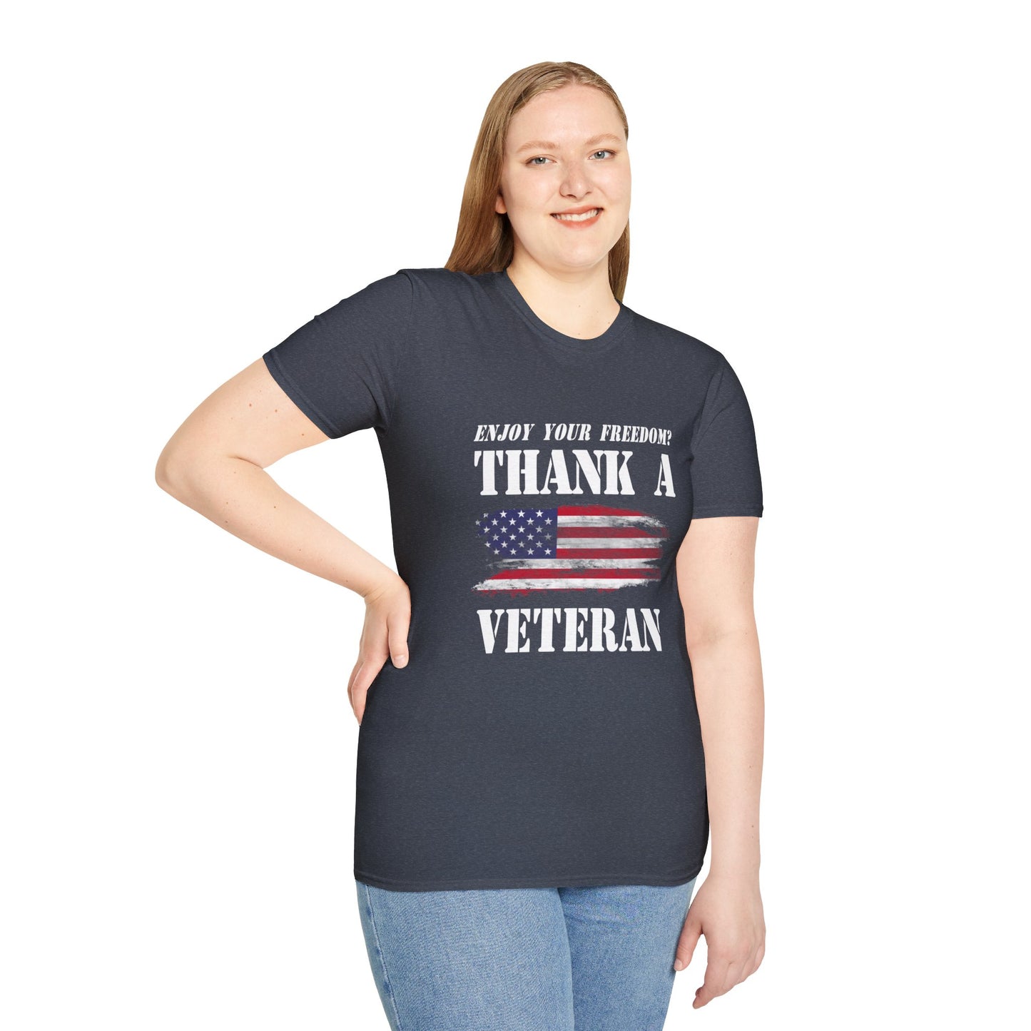 Enjoy Your Freedom Women's Relaxed/Plus Tshirt (MM Flag Logo) - Sweet Baby Jeez Teez