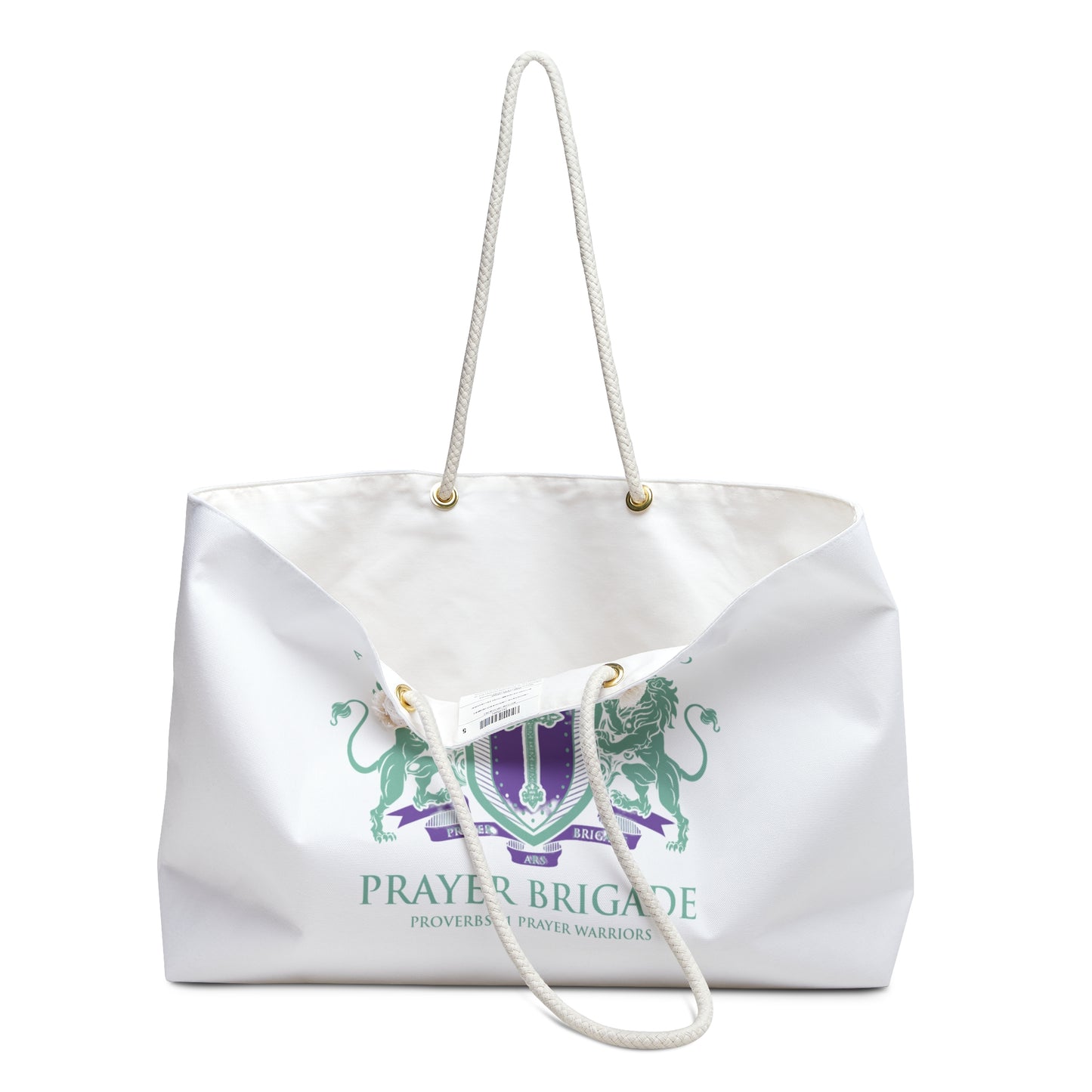 ARS Prayer Brigade Weekender Bag - (Mint/Purple Logo) Stylish Tote for Faithful Gatherings & Events