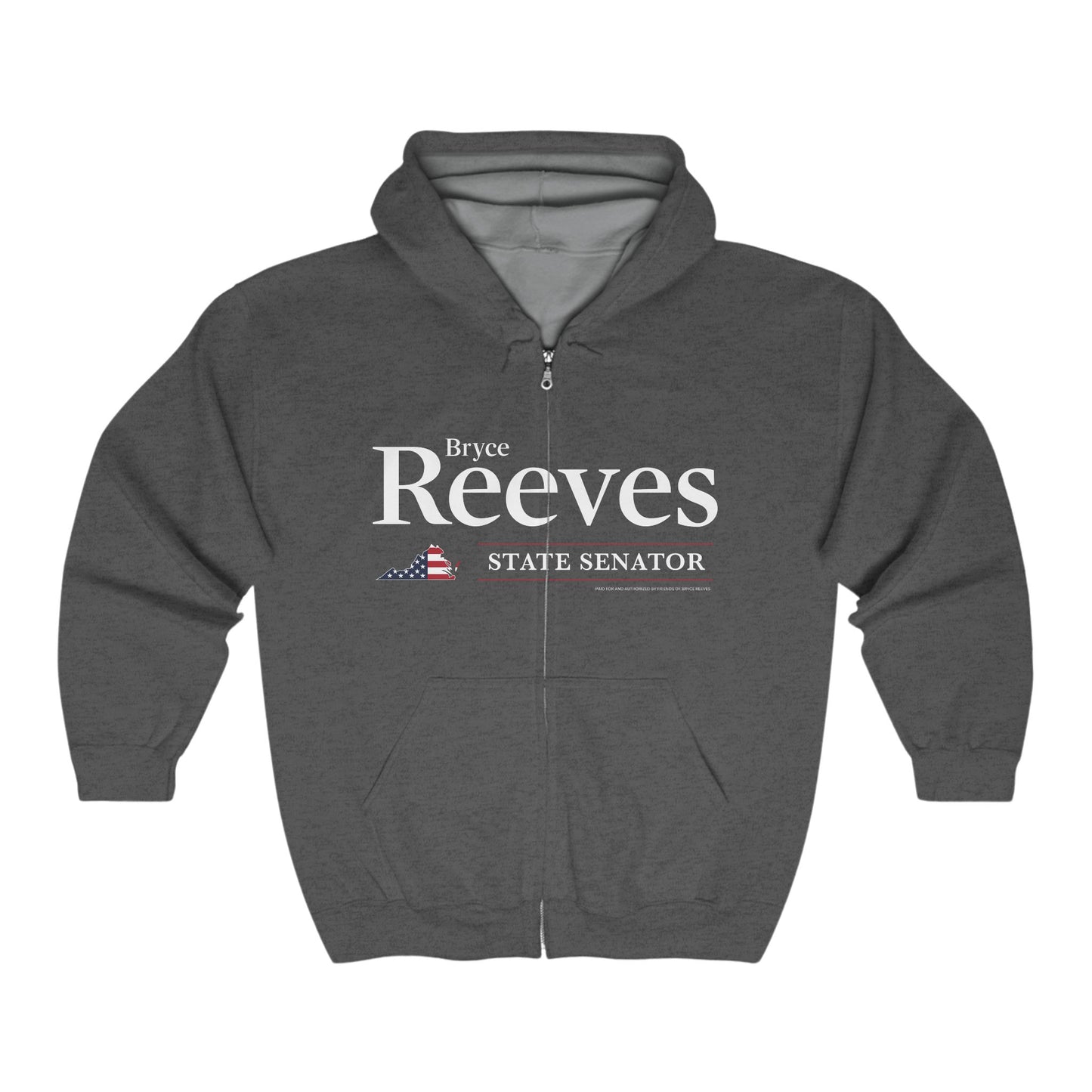 Bryce Reeves Unisex Full-Zip Hoodie (White Logo) - Sweet Baby Jeez Teez