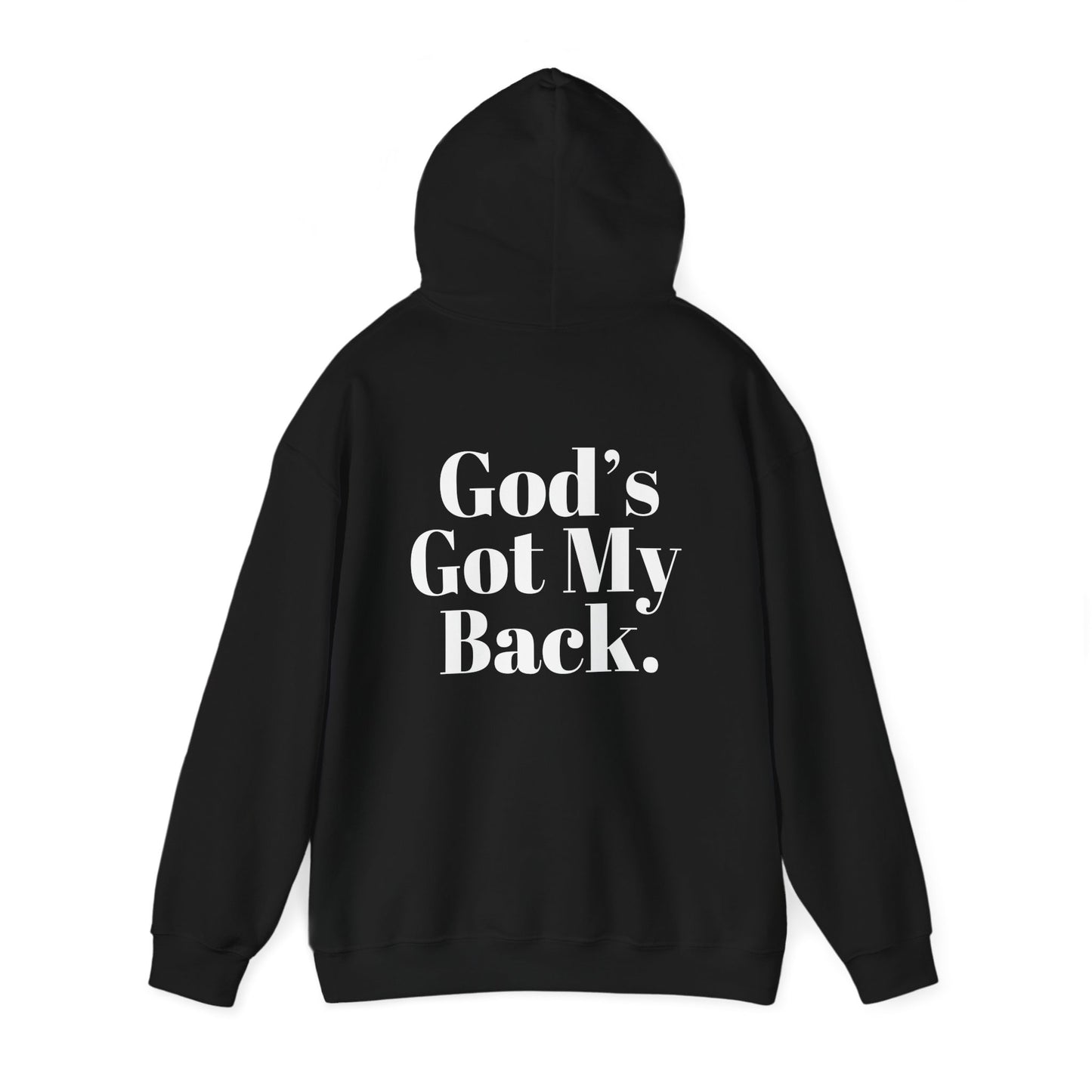 God's Got My Back Men's Hoodie (White Logo) - Sweet Baby Jeez Teez