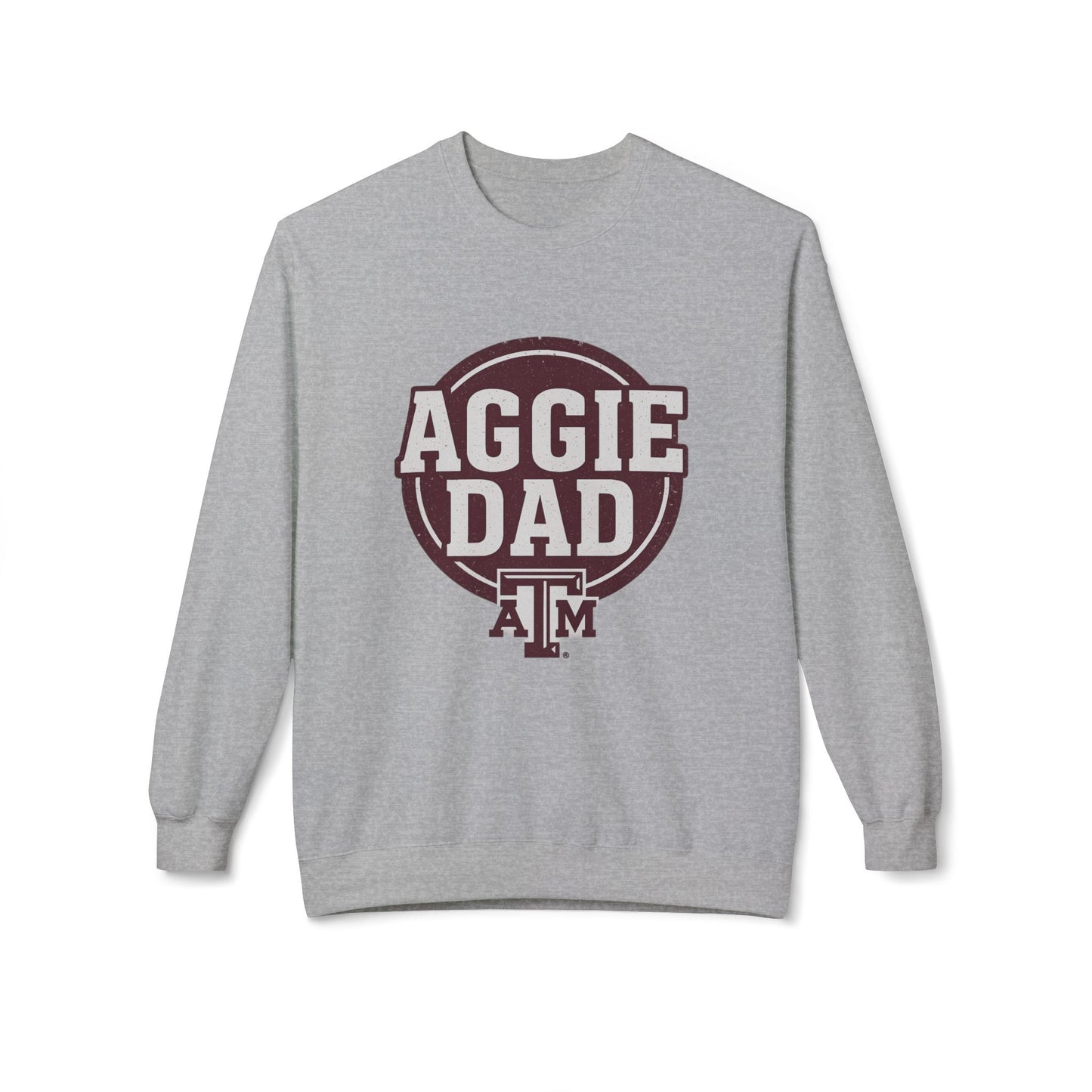 Aggie Dad Texas A&M Midweight Fleece Crewneck Sweatshirt - Sweet Baby Jeez Teez