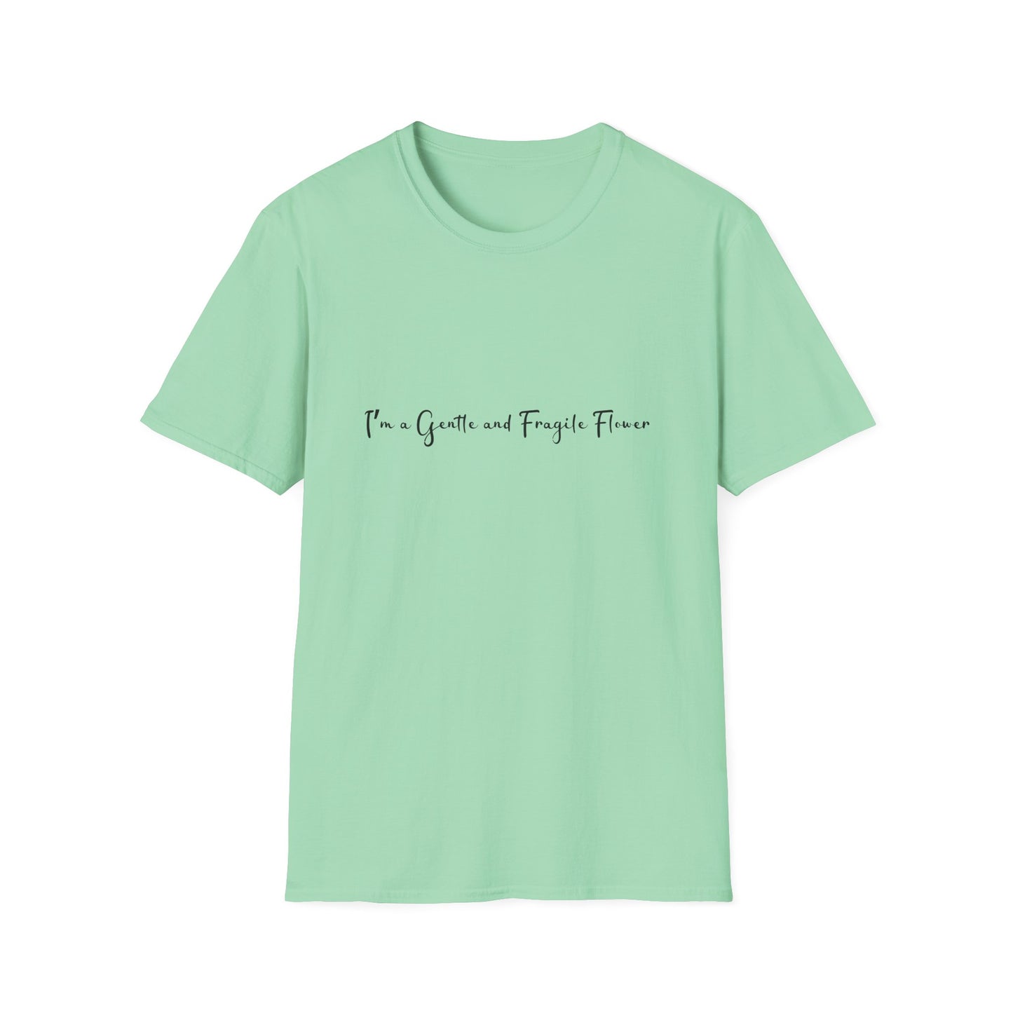 Fragile Flower Womens Relaxed/Plus Tshirt (FP Black Logo)