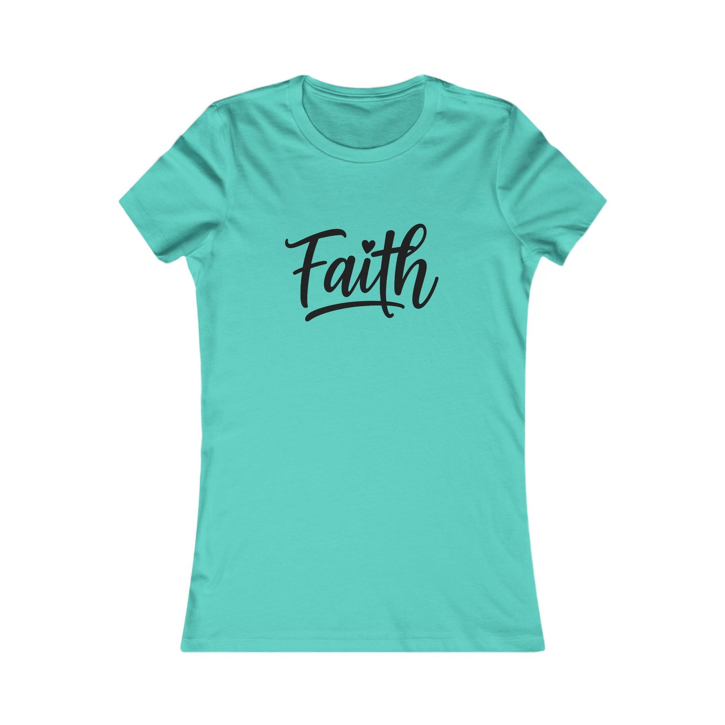 Cross-ed T Faith Christian Women's Fitted Tshirt (Black Logo)