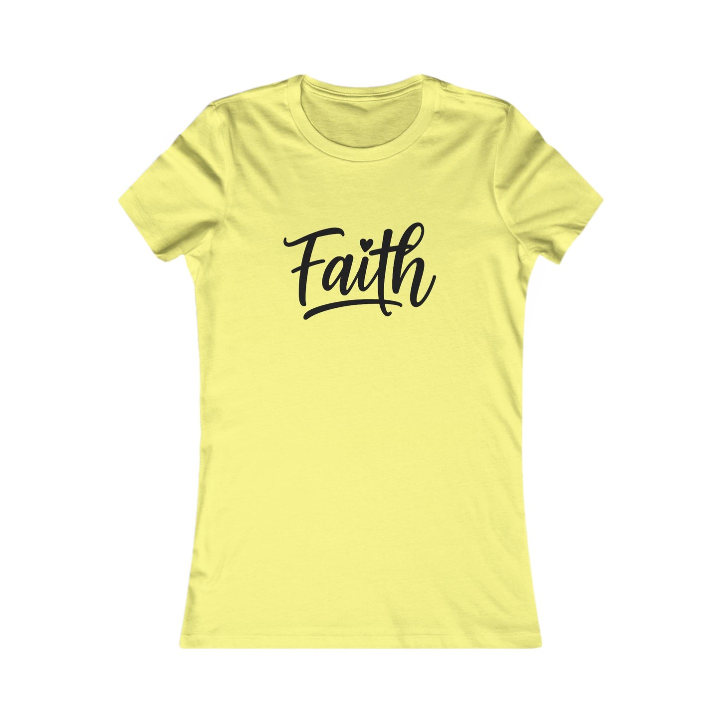 Cross-ed T Faith Christian Women's Fitted Tshirt (Black Logo)
