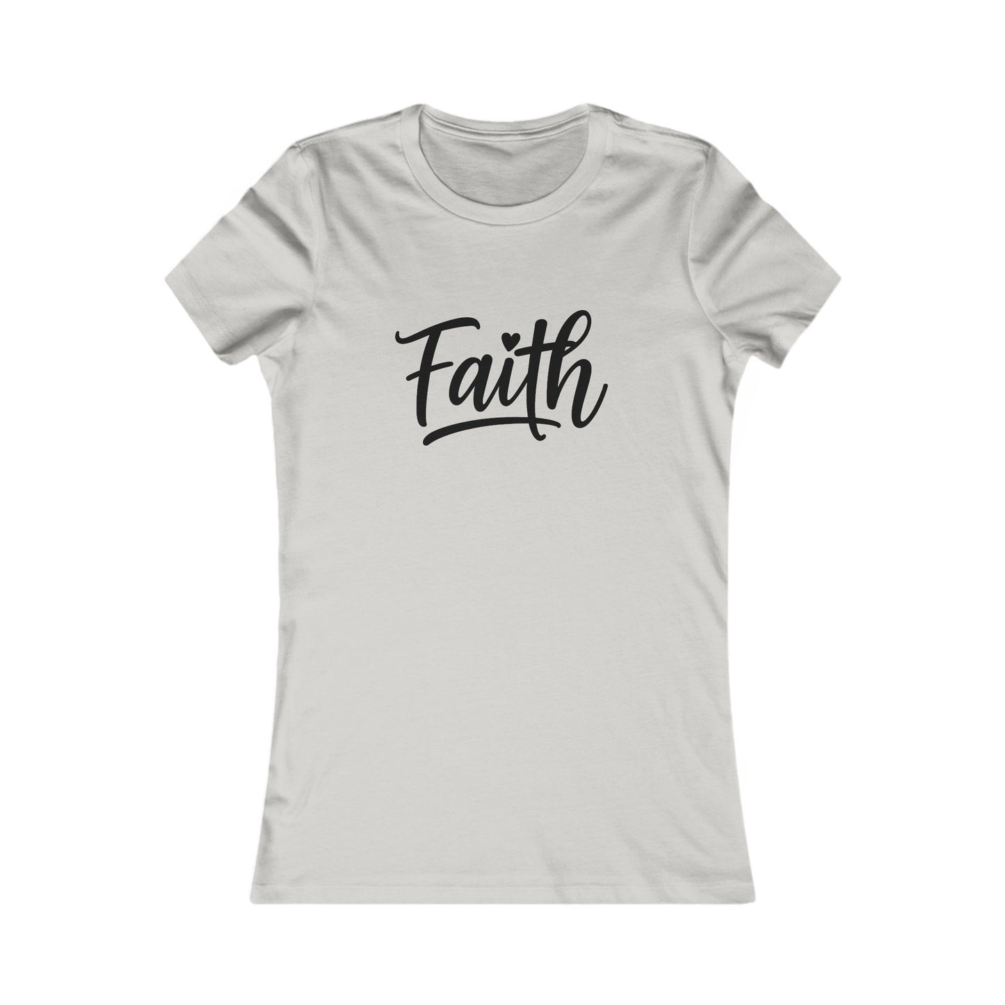 Cross-ed T Faith Christian Women's Fitted Tshirt (Black Logo)