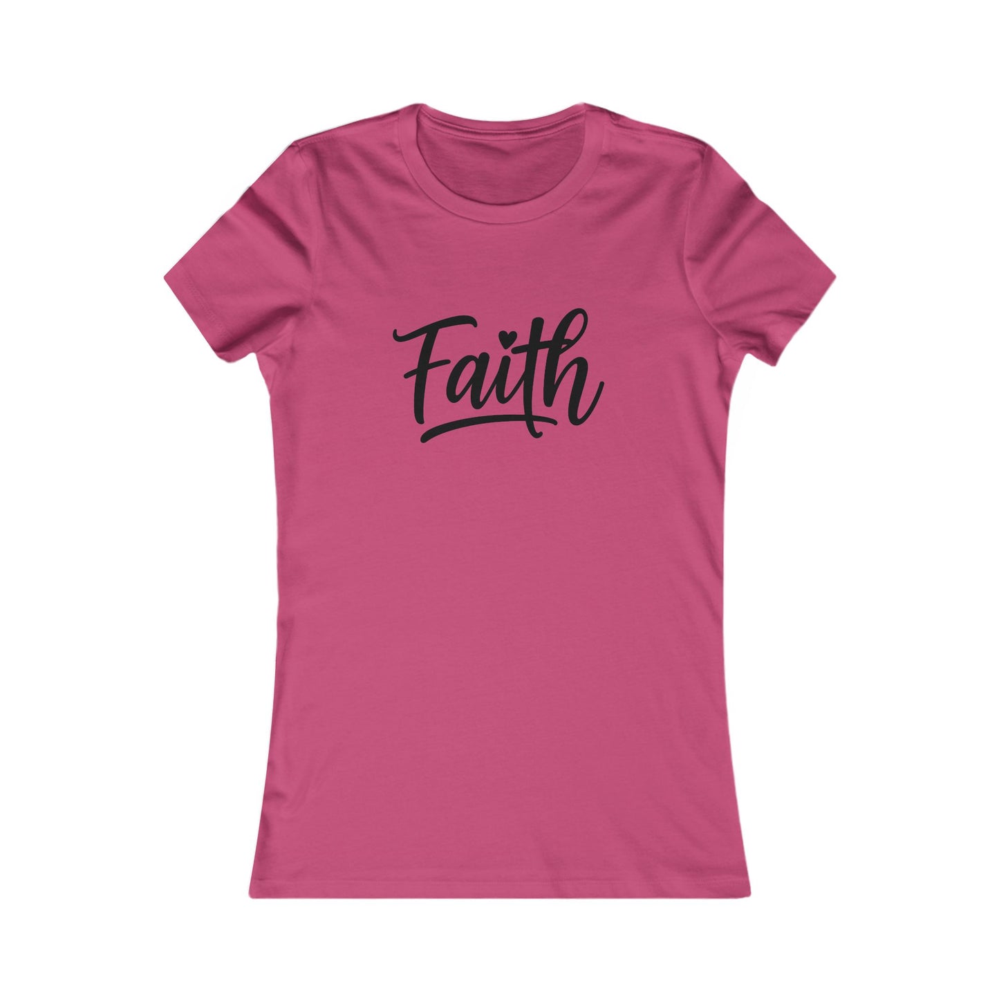 Cross-ed T Faith Christian Women's Fitted Tshirt (Black Logo)