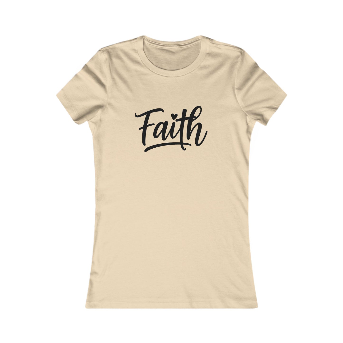 Cross-ed T Faith Christian Women's Fitted Tshirt (Black Logo)