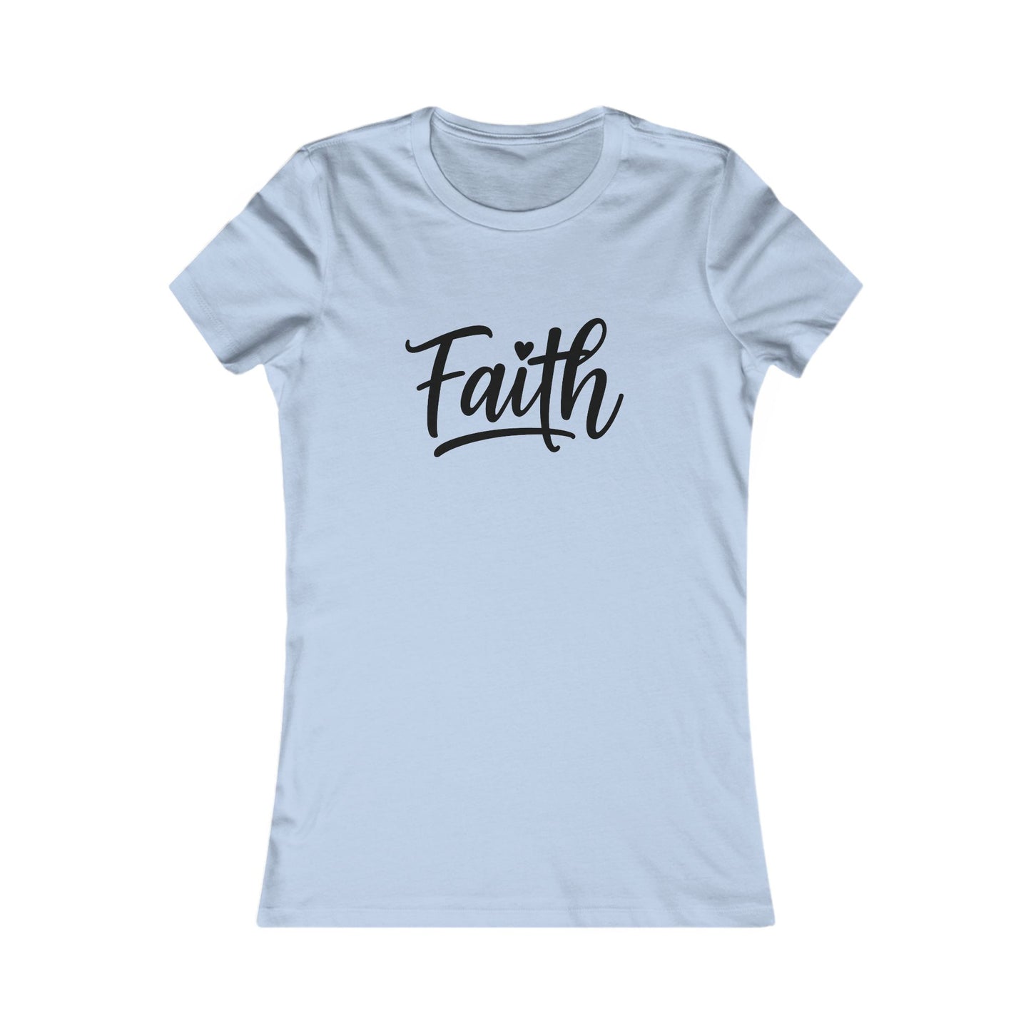Cross-ed T Faith Christian Women's Fitted Tshirt (Black Logo)