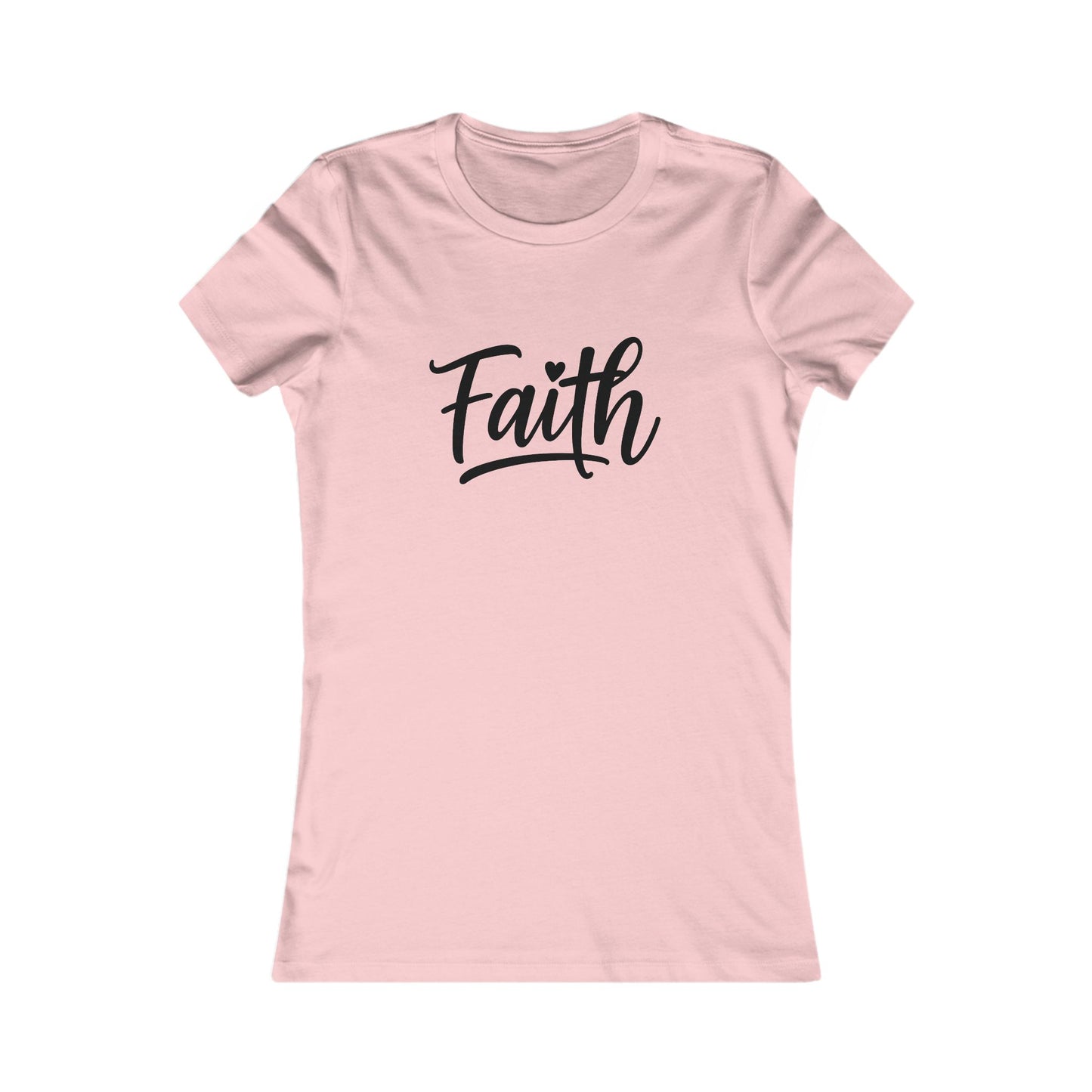 Cross-ed T Faith Christian Women's Fitted Tshirt (Black Logo)