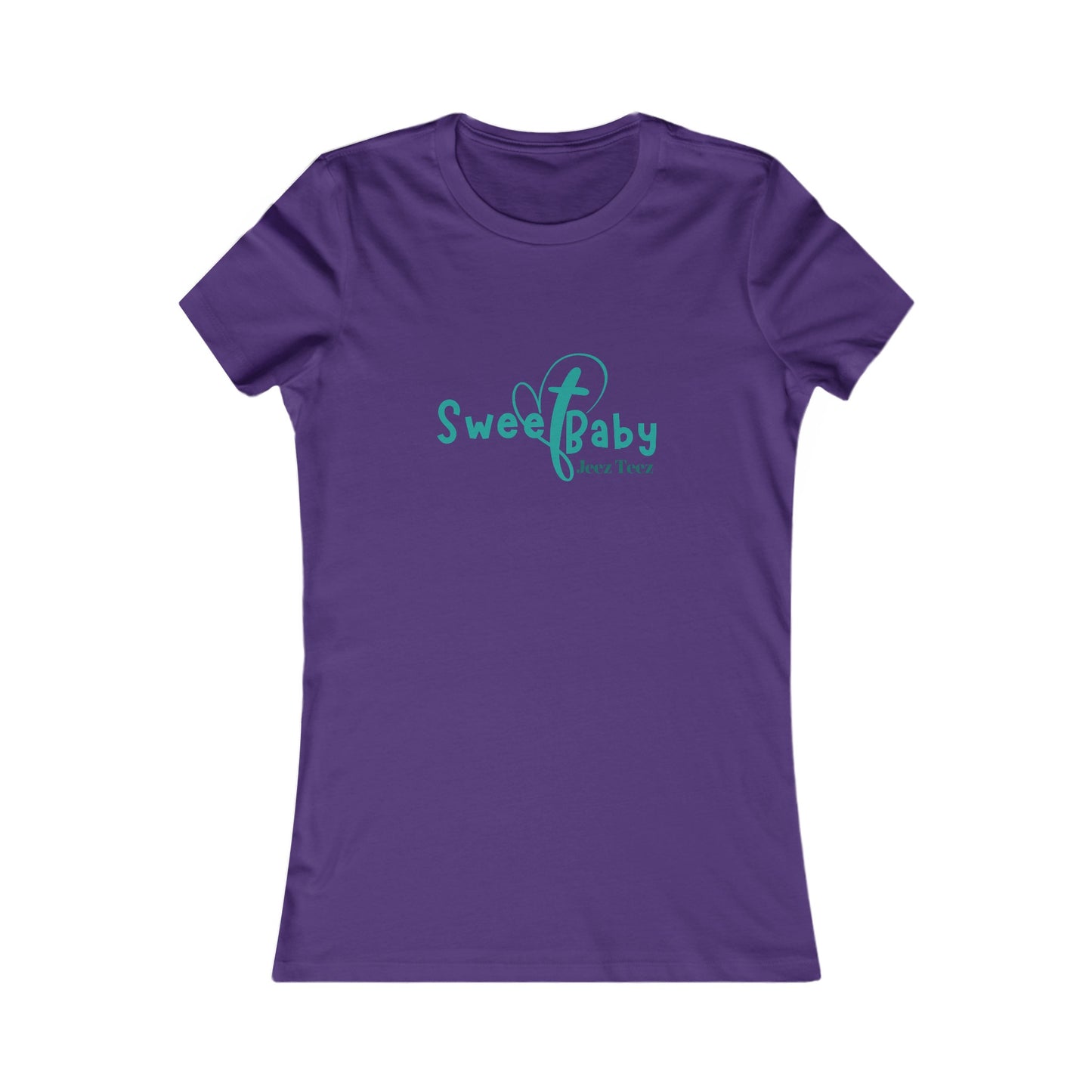 Sweet Baby Jeez Teez Women's Fitted Tshirt (Teal Logo) - Sweet Baby Jeez Teez