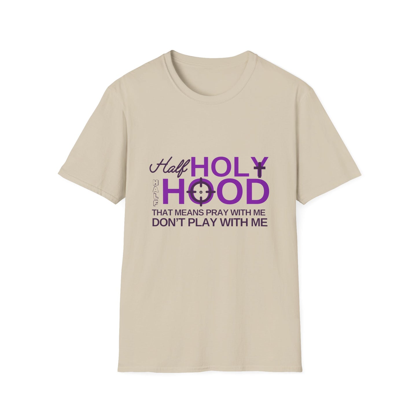 Half Holy Womens Relaxed/Plus Tshirt (Plum Logo) - Sweet Baby Jeez Teez