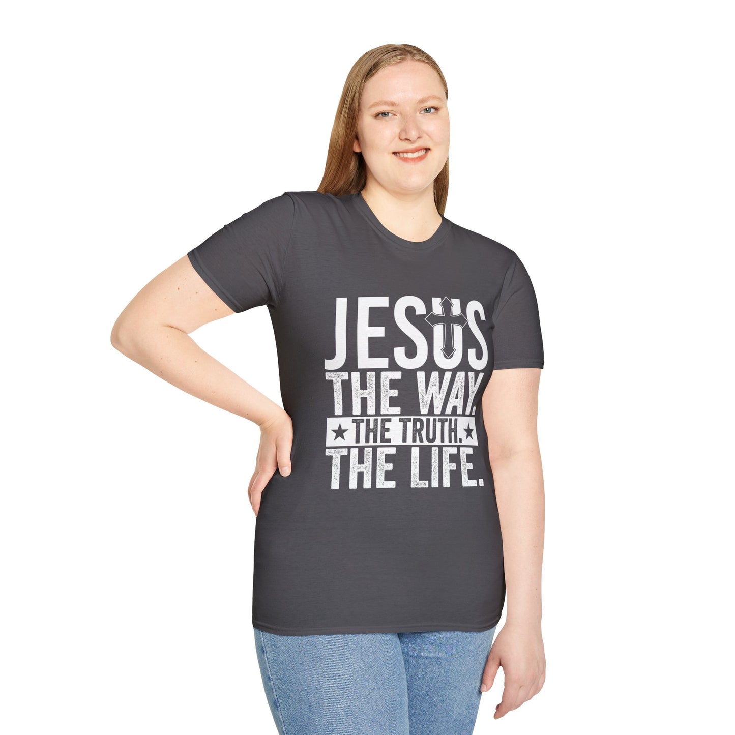"Jesus The Way, The Truth, The Life" Unisex Tshirt (White Logo)