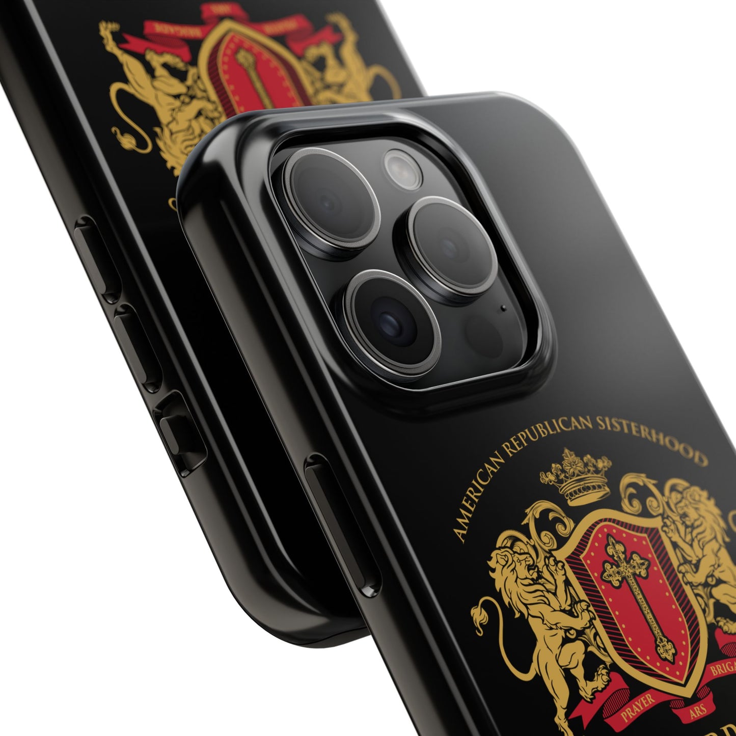 ARS Prayer Brigade Tough Phone Case (Black with Gold/Red Logo)