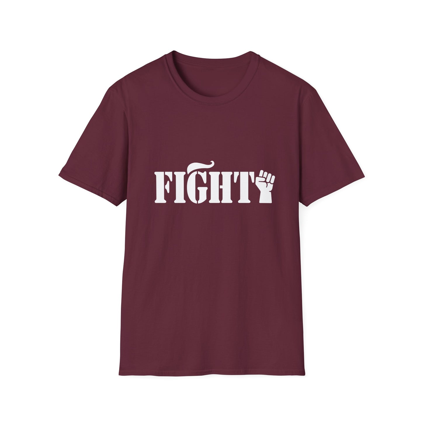Fight Men's Tshirt (White Fist Logo) - Sweet Baby Jeez Teez