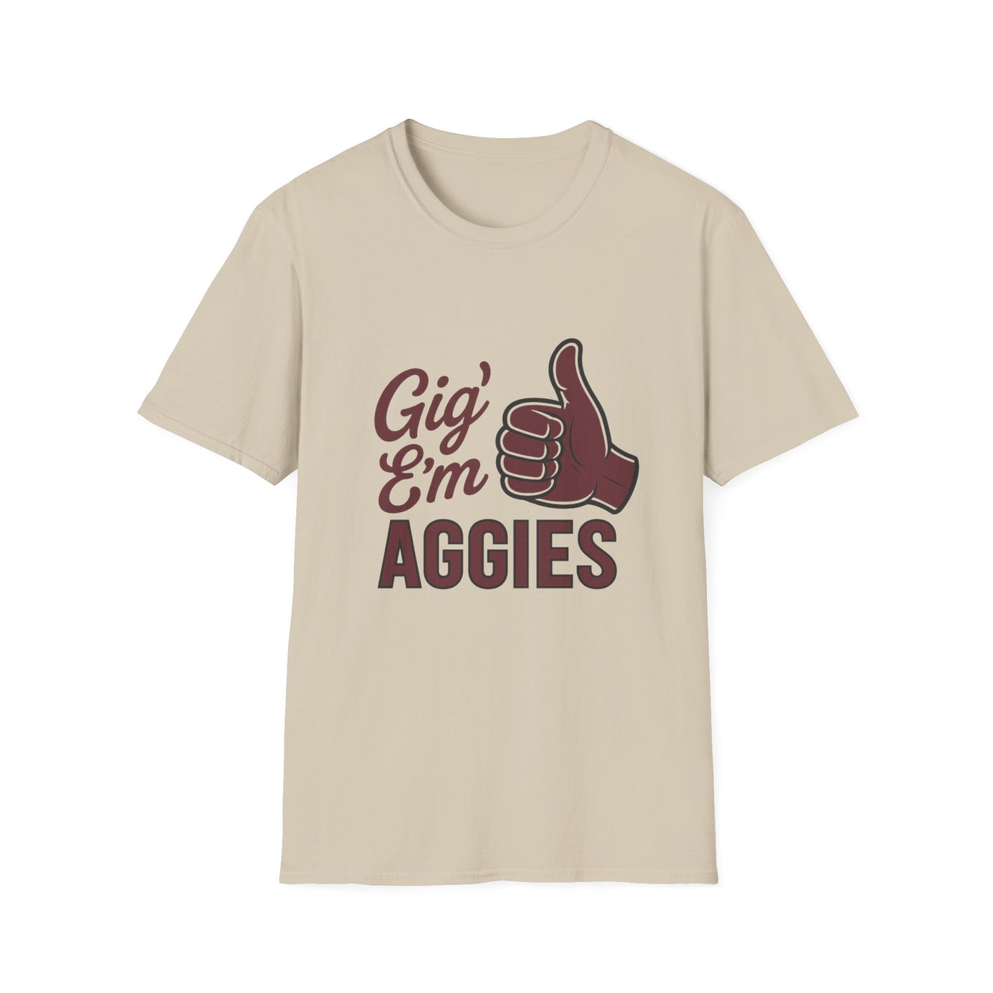 "Gig Em" Aggies Texas A&M Unisex Softstyle T-Shirt - Sweet Baby Jeez Teez