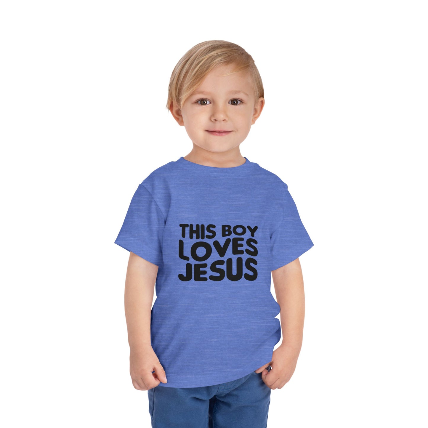 This Boy Loves Jesus Toddler Tshirt - Sweet Baby Jeez Teez