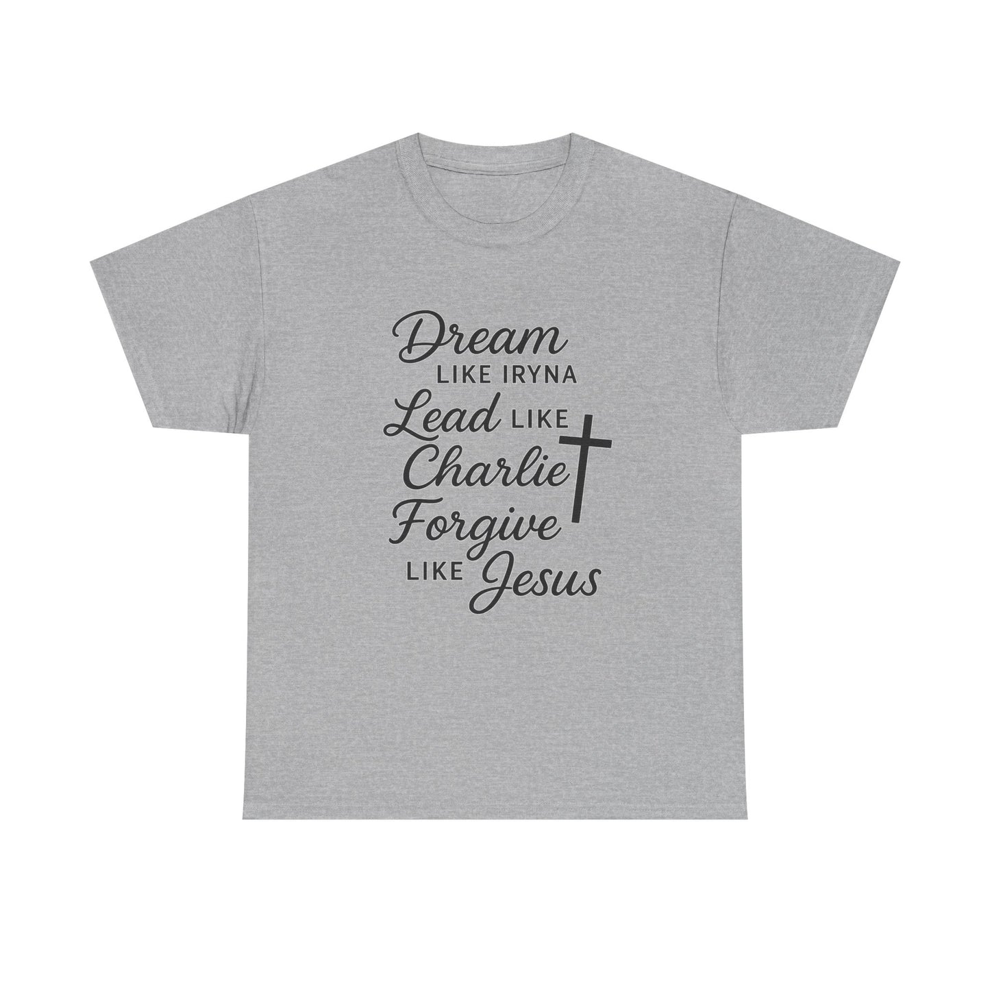 Dream, Lead, Forgive Women's Relaxed Tshirt (Black Logo)
