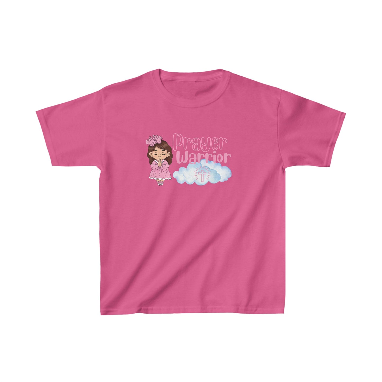 Prayer Warrior on Clouds Girls Tshirt - Sweet Baby Jeez Teez