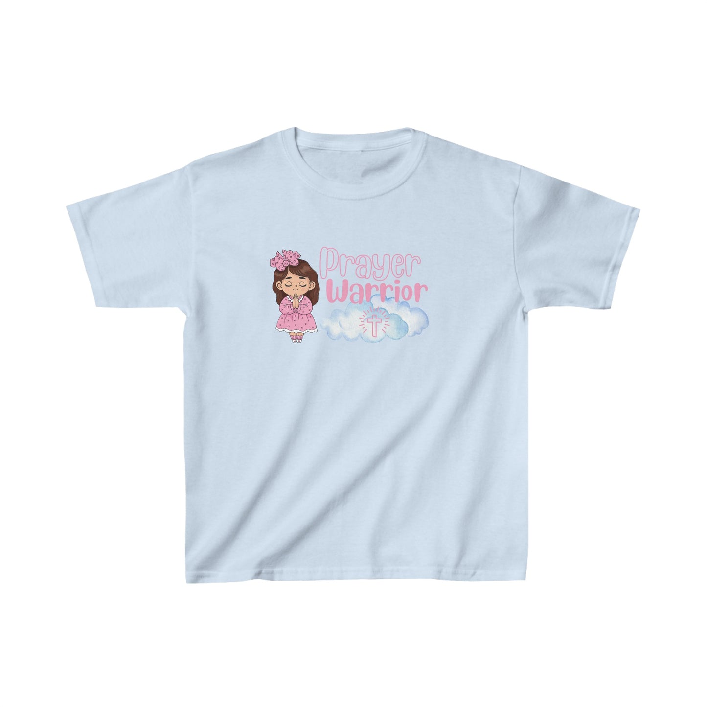 Prayer Warrior on Clouds Girls Tshirt - Sweet Baby Jeez Teez