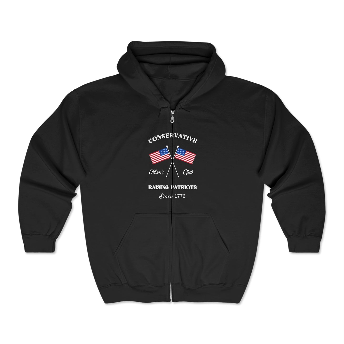 Conservative Mom's Club Hoodie (White Logo)