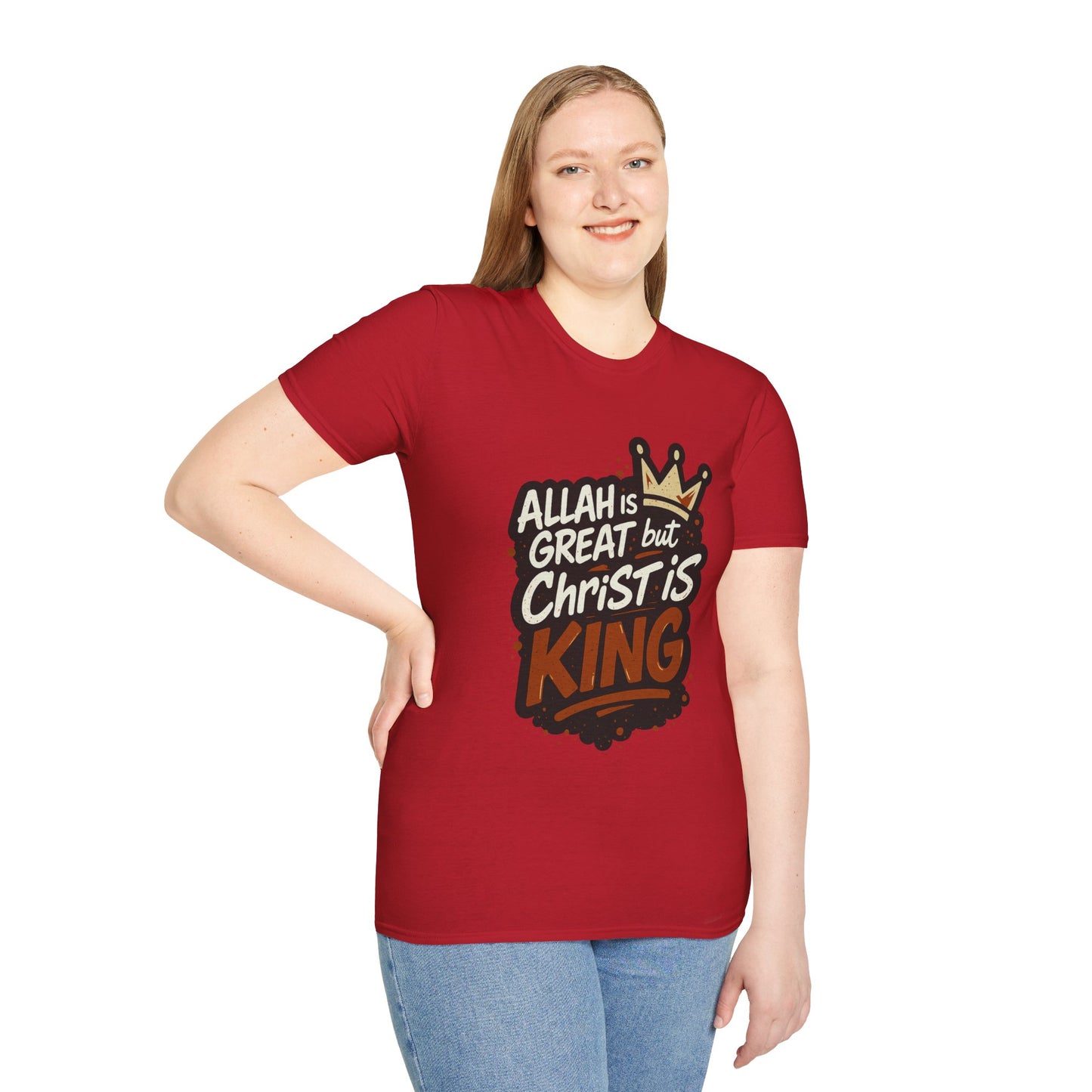 Christ is King Unisex Softstyle Tshirt (Great 2 Logo)