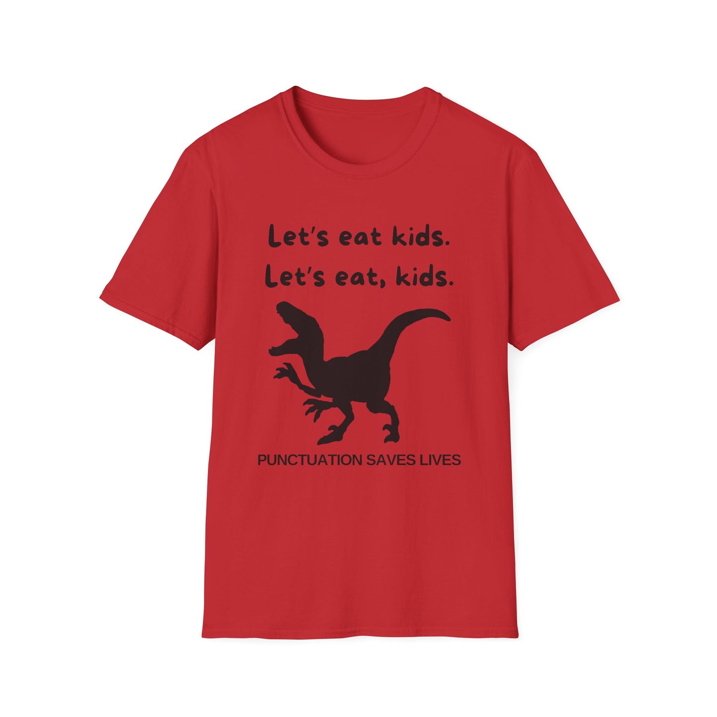 Lets Eat Kids Womens Relaxed/Plus Tshirt (Black Logo) - Sweet Baby Jeez Teez
