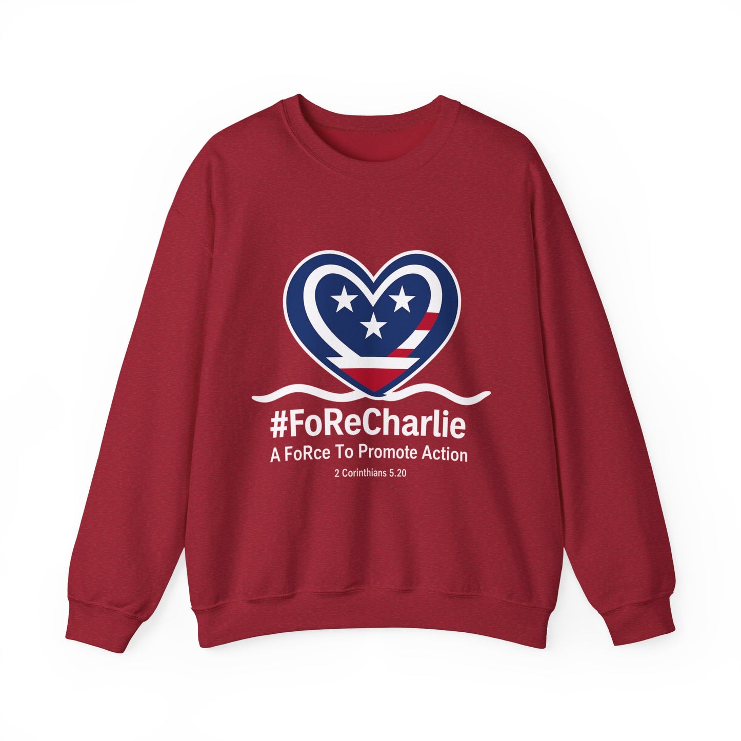 "FoRe Charlie" Ambassador Pageant Memorial Sweatshirt for Charlie (White Heart Logo)