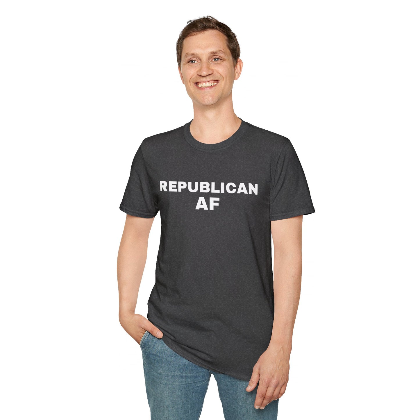 Republican AF Men's Tshirt (White Logo) - Sweet Baby Jeez Teez