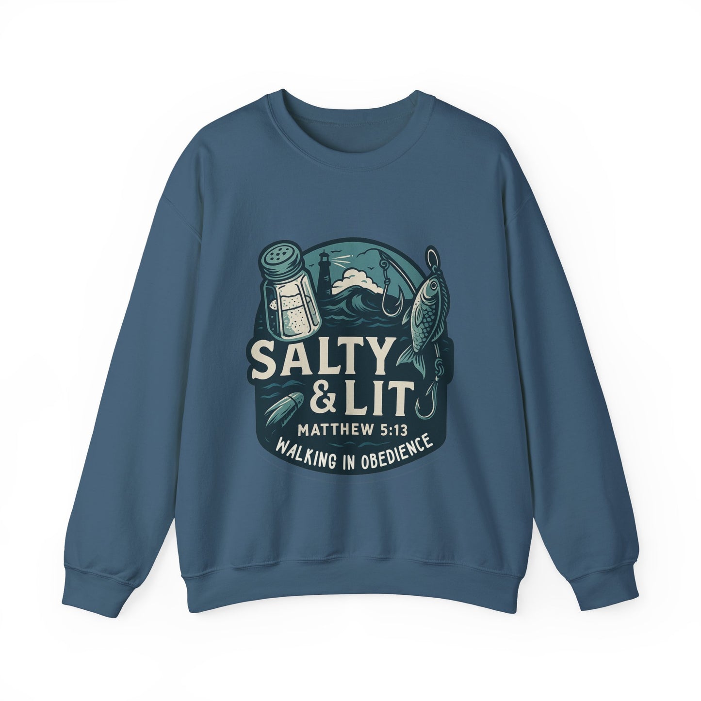 "Salty & Lit" Matthew 5:13 Bible Verse Christian Sweatshirt