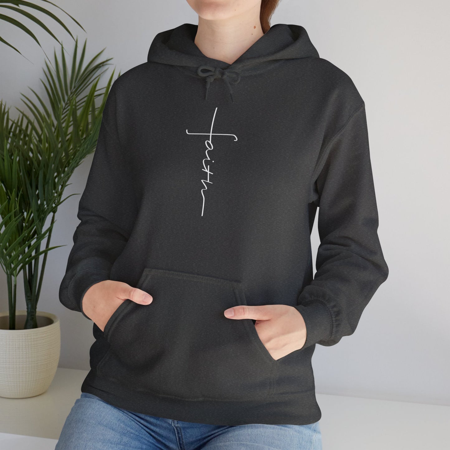 Cross Made From Faith Women's Hoodie (White) - Sweet Baby Jeez Teez