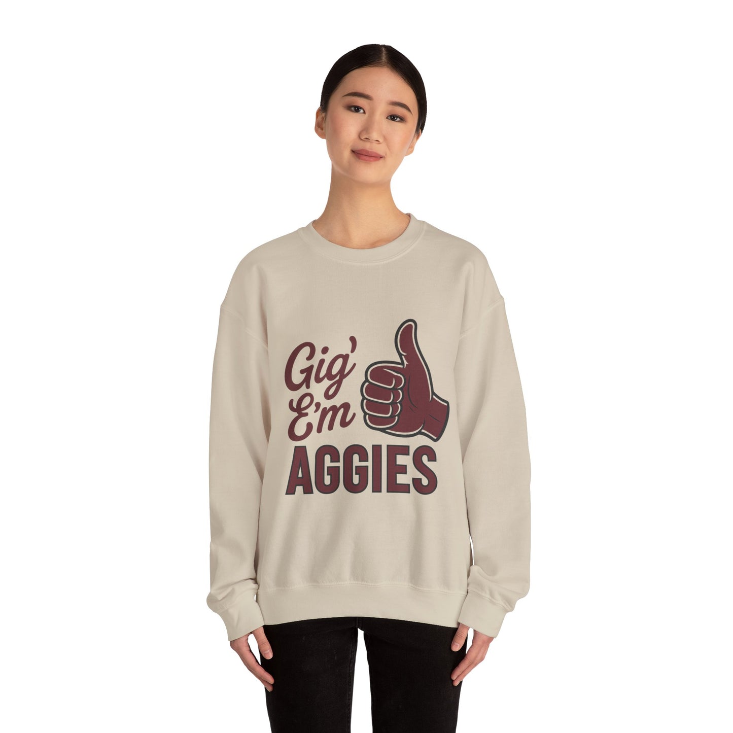 Gig 'Em Aggies Texas A&M Unisex Crewneck Sweatshirt - Sweet Baby Jeez Teez