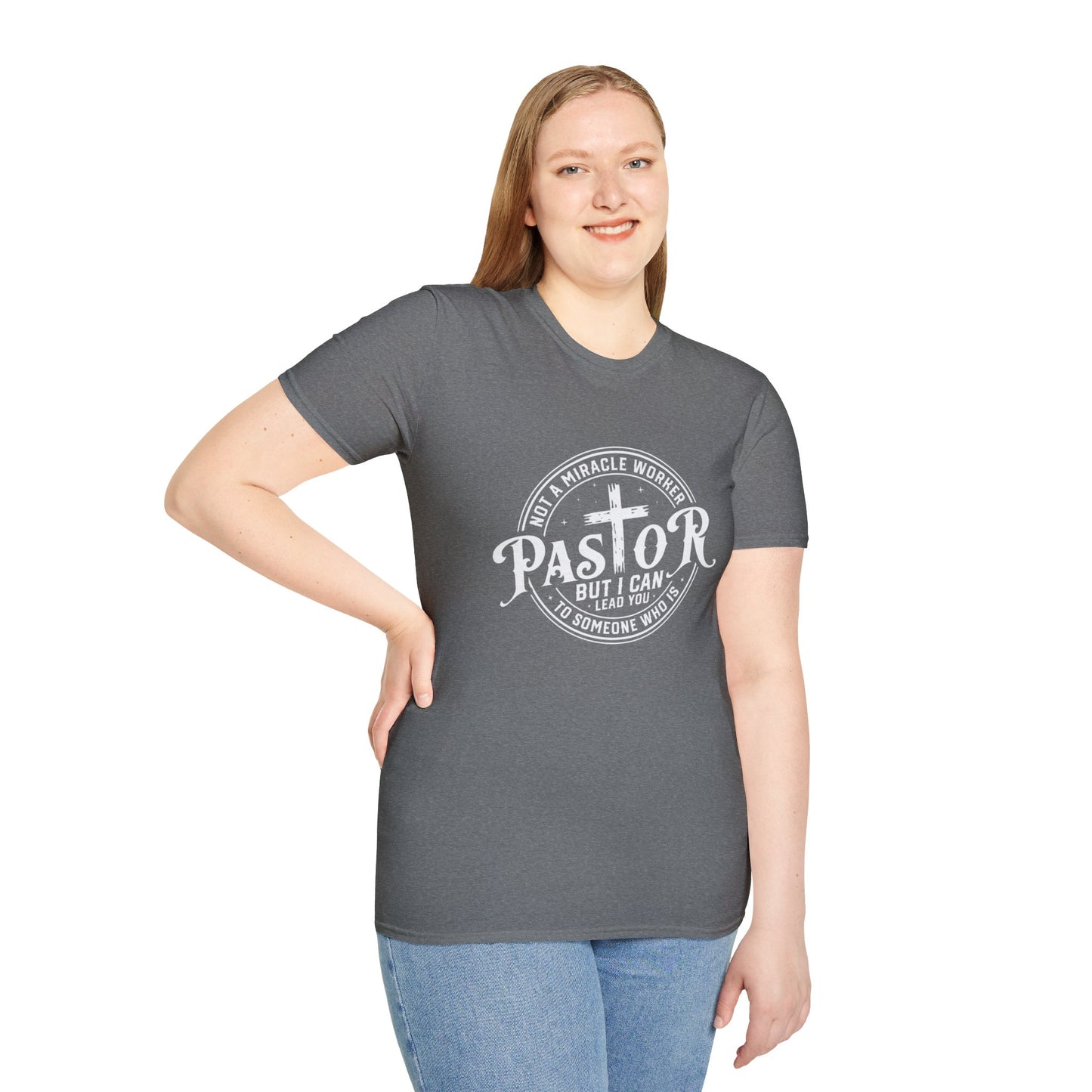 Pastor Women's Relaxed/Plus Tshirt (White Logo) - Sweet Baby Jeez Teez