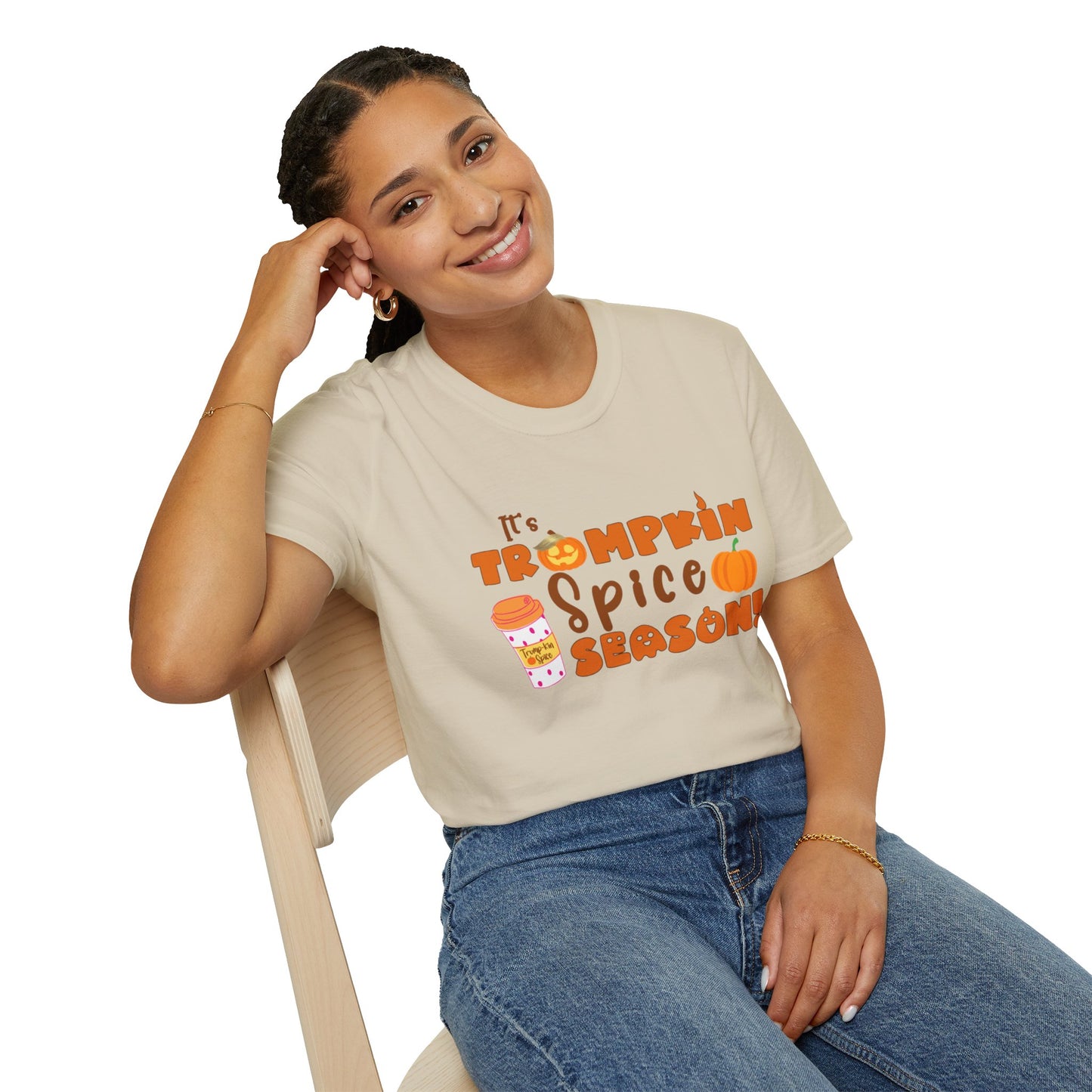 TRUMPkin Spice Ladies T-shirt (Fall Logo) - Sweet Baby Jeez Teez